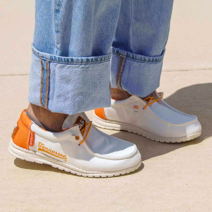 Women's University of Tennessee Off White Canvas Shoes Vols by Vaccari