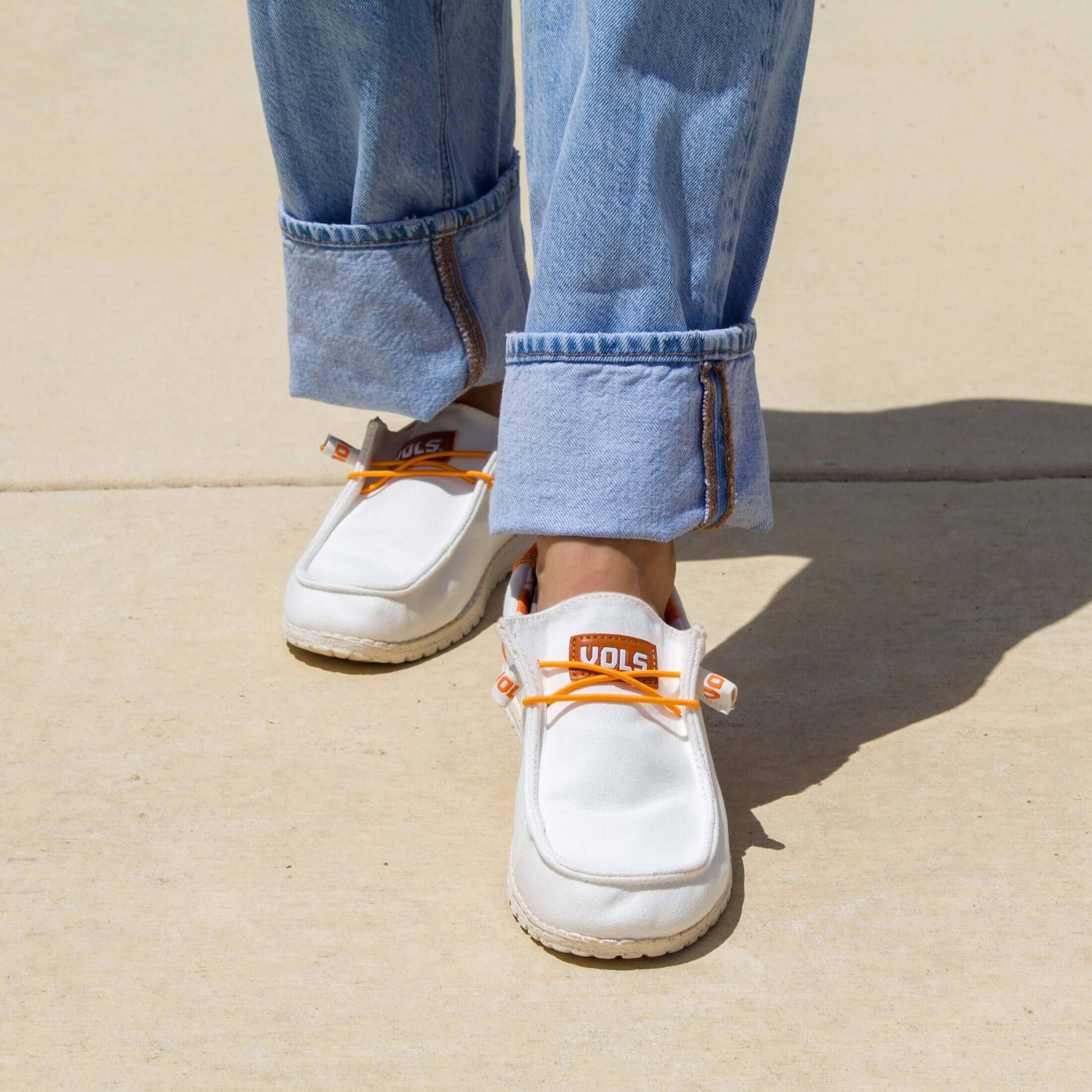 Women's University of Tennessee Off White Canvas Shoes Vols by Vaccari