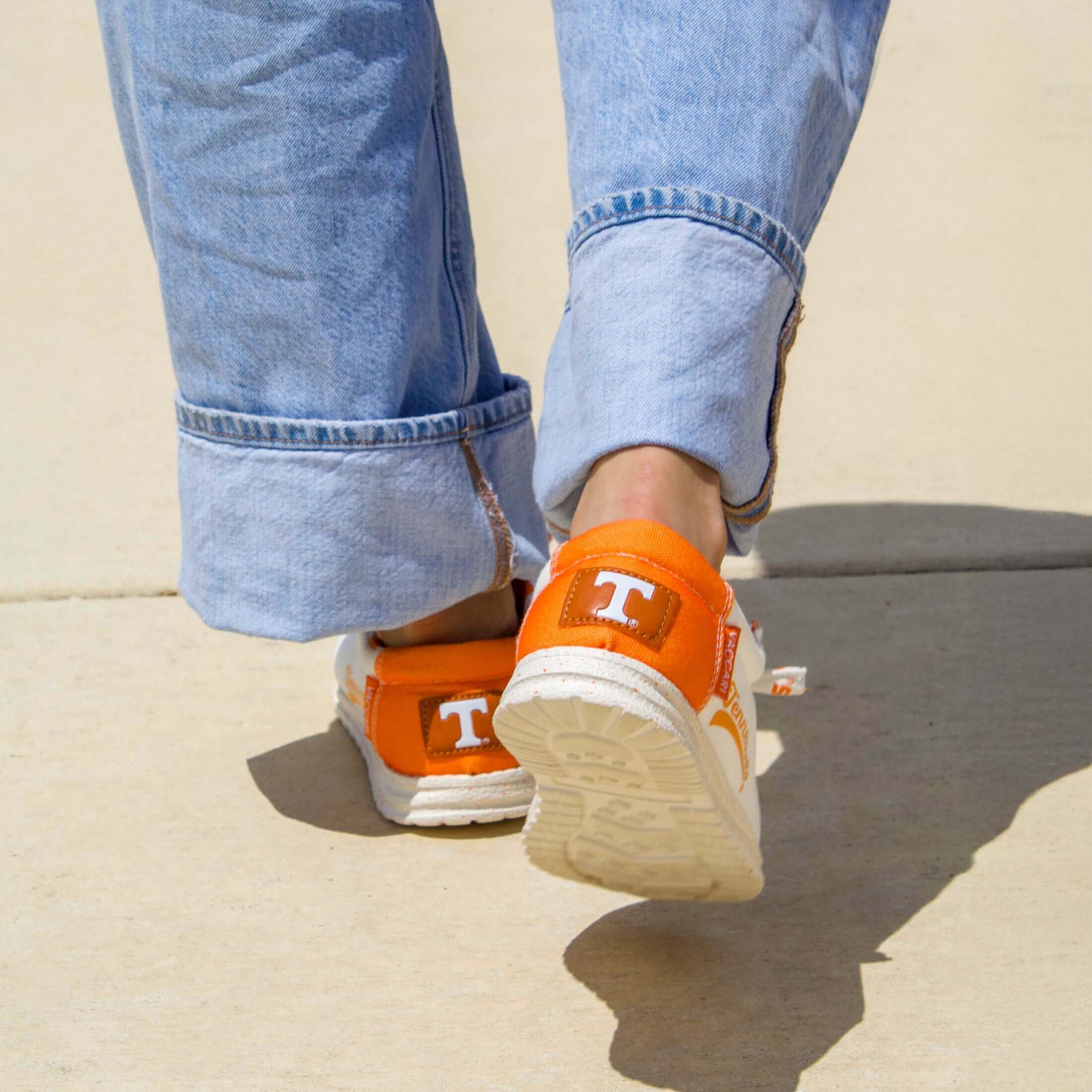 Women's University of Tennessee Off White Canvas Shoes Vols by Vaccari