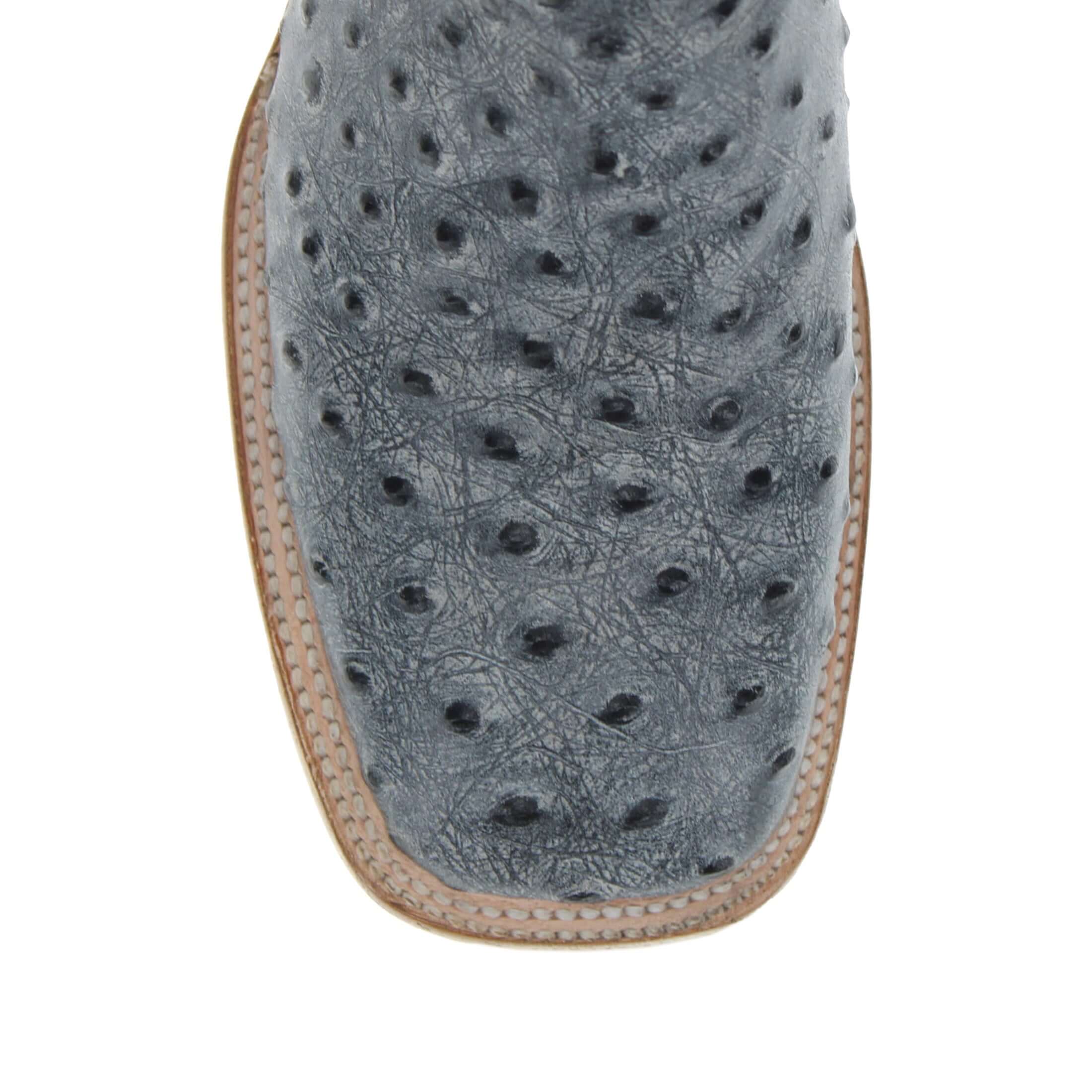 Men's Black Ostrich Print Cowboy Boots Carson by Vaccari Core