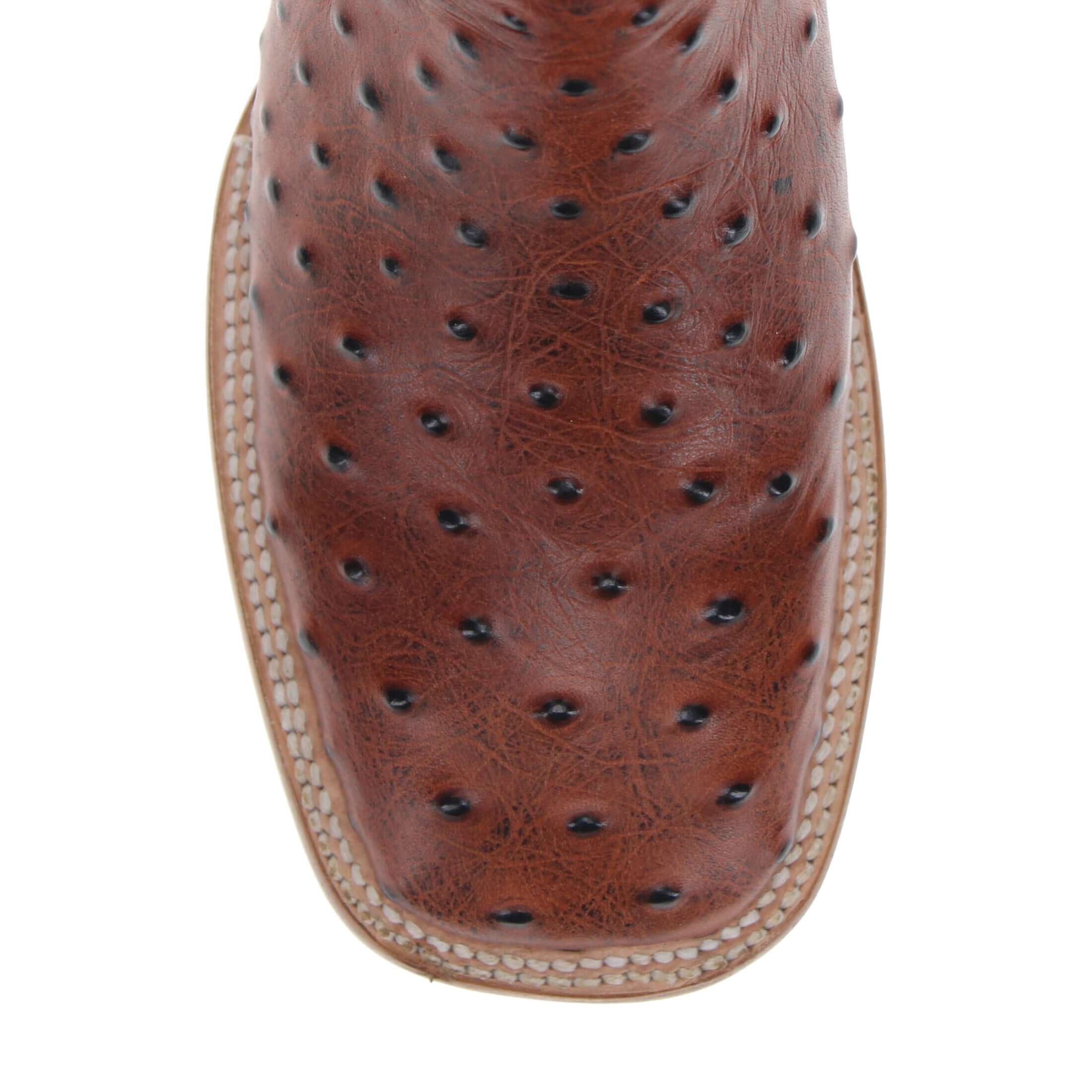 Men's Cognac Orstich Print Cowboy Boots Carson by Vaccari Core