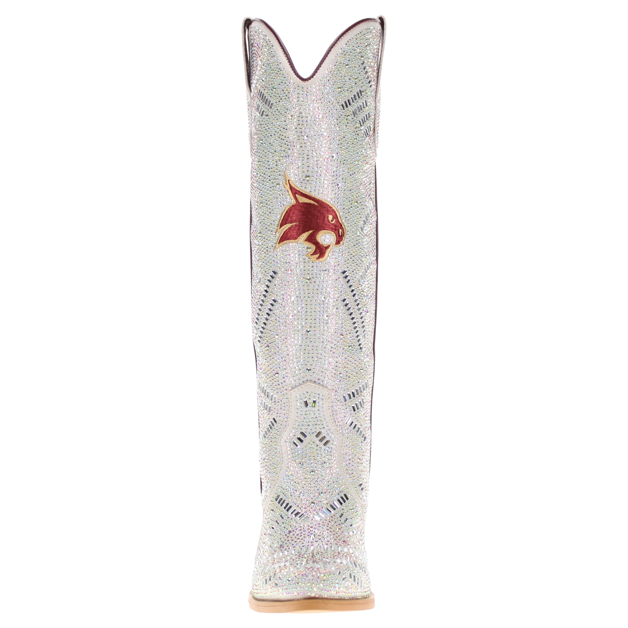 Women's Texas State University Natural Tall Bling Cowgirl Boots Amber by V by Vaccari