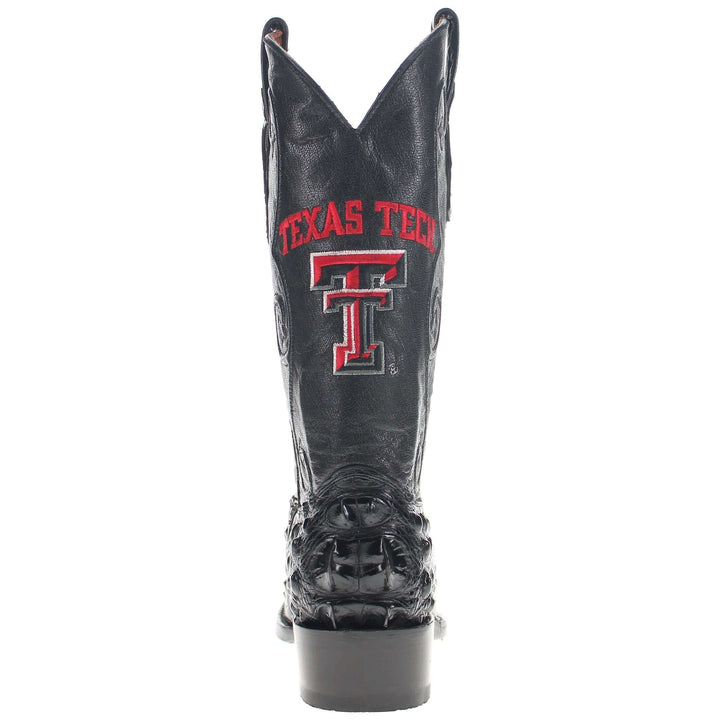 Men's Texas Tech University Red Raiders Black Hornback American Alligator Cowboy Boots David by Vaccari #select-a-toe_jw
