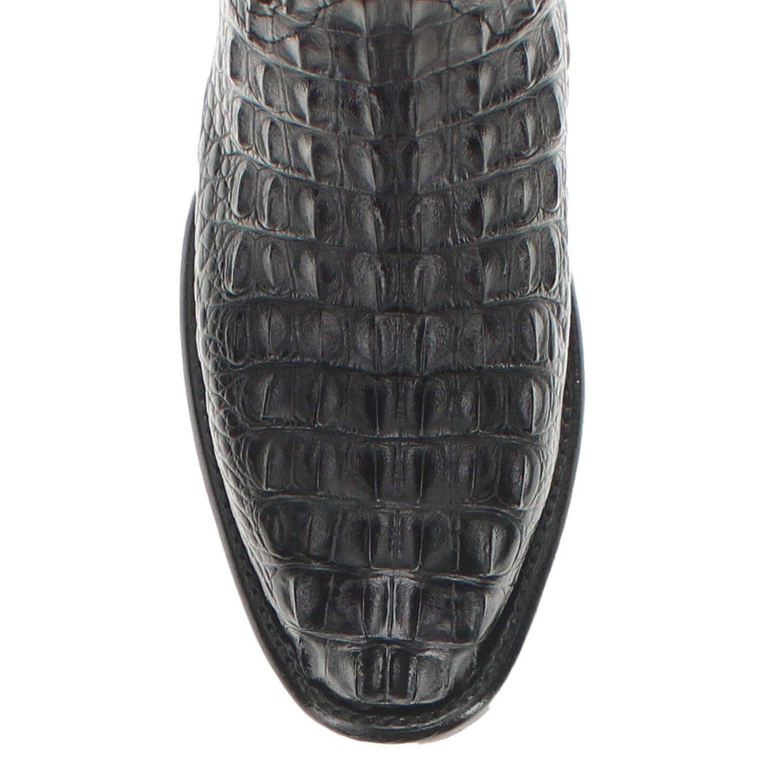 Men's Texas Tech University Red Raiders Black Hornback American Alligator Cowboy Boots David by Vaccari #select-a-toe_round
