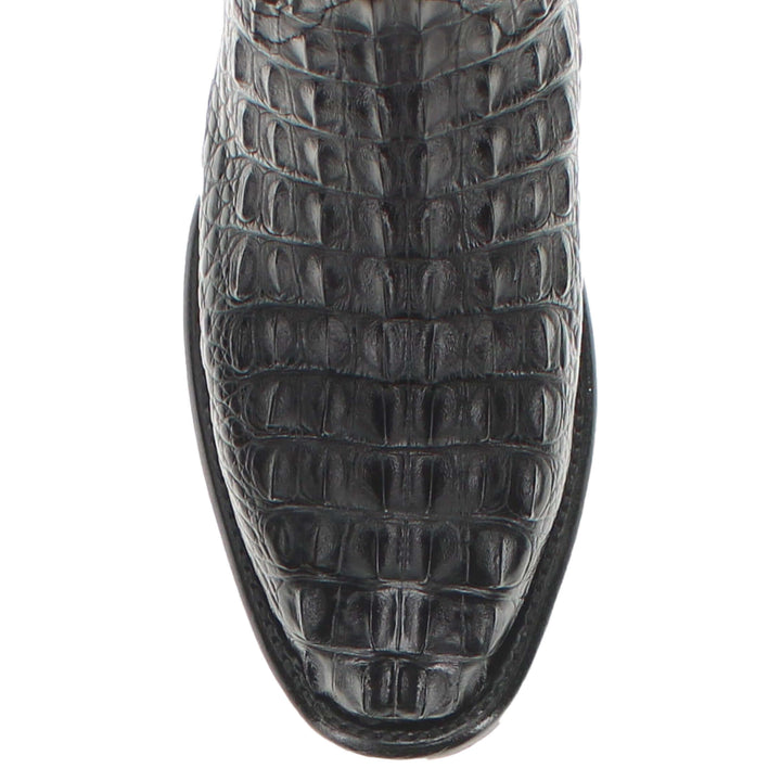 Men's Texas Tech University Red Raiders Black Hornback American Alligator Cowboy Boots David by Vaccari #select-a-toe_round