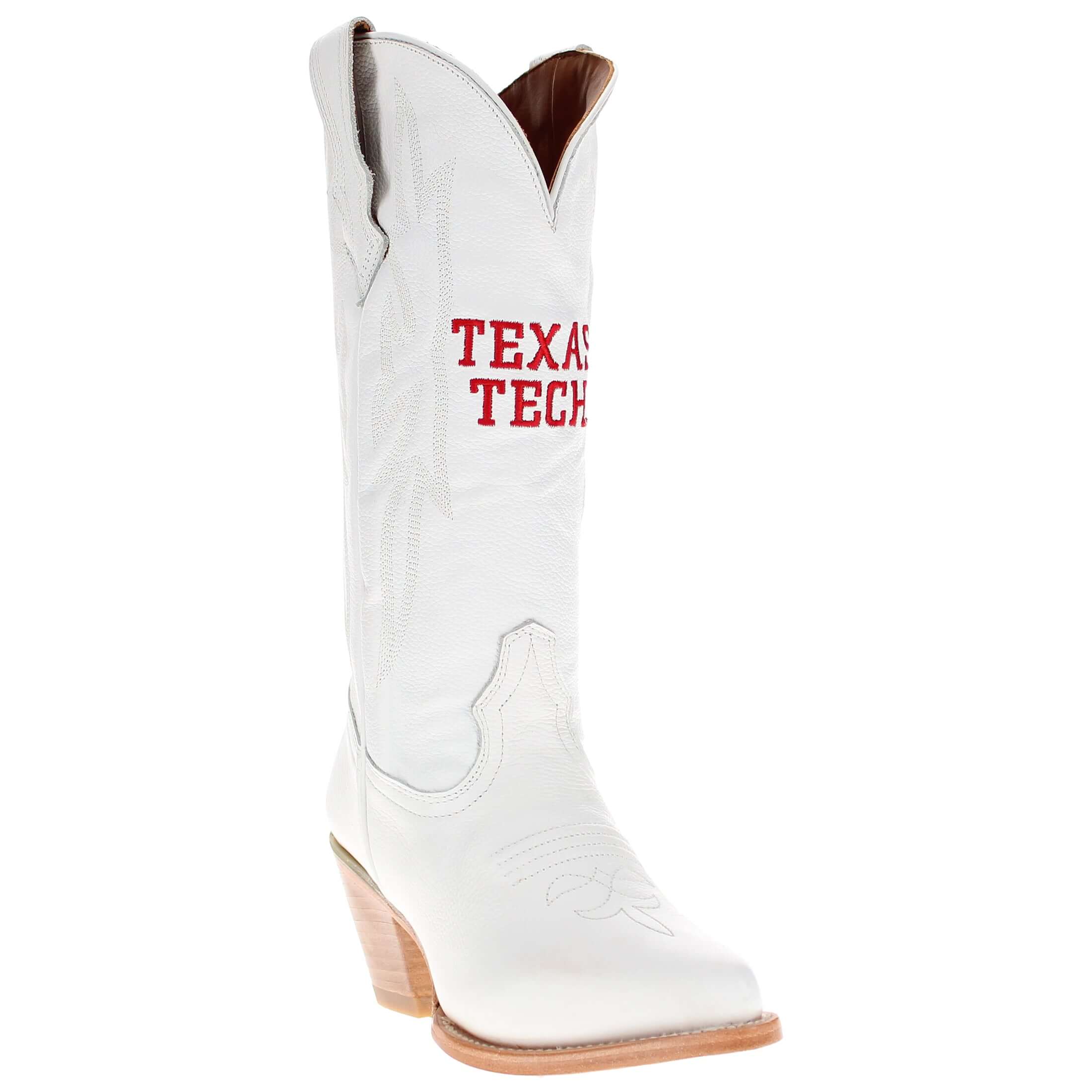 Women's Texas Tech University White Boot Leighton Less Than Prefect by Vaccari University