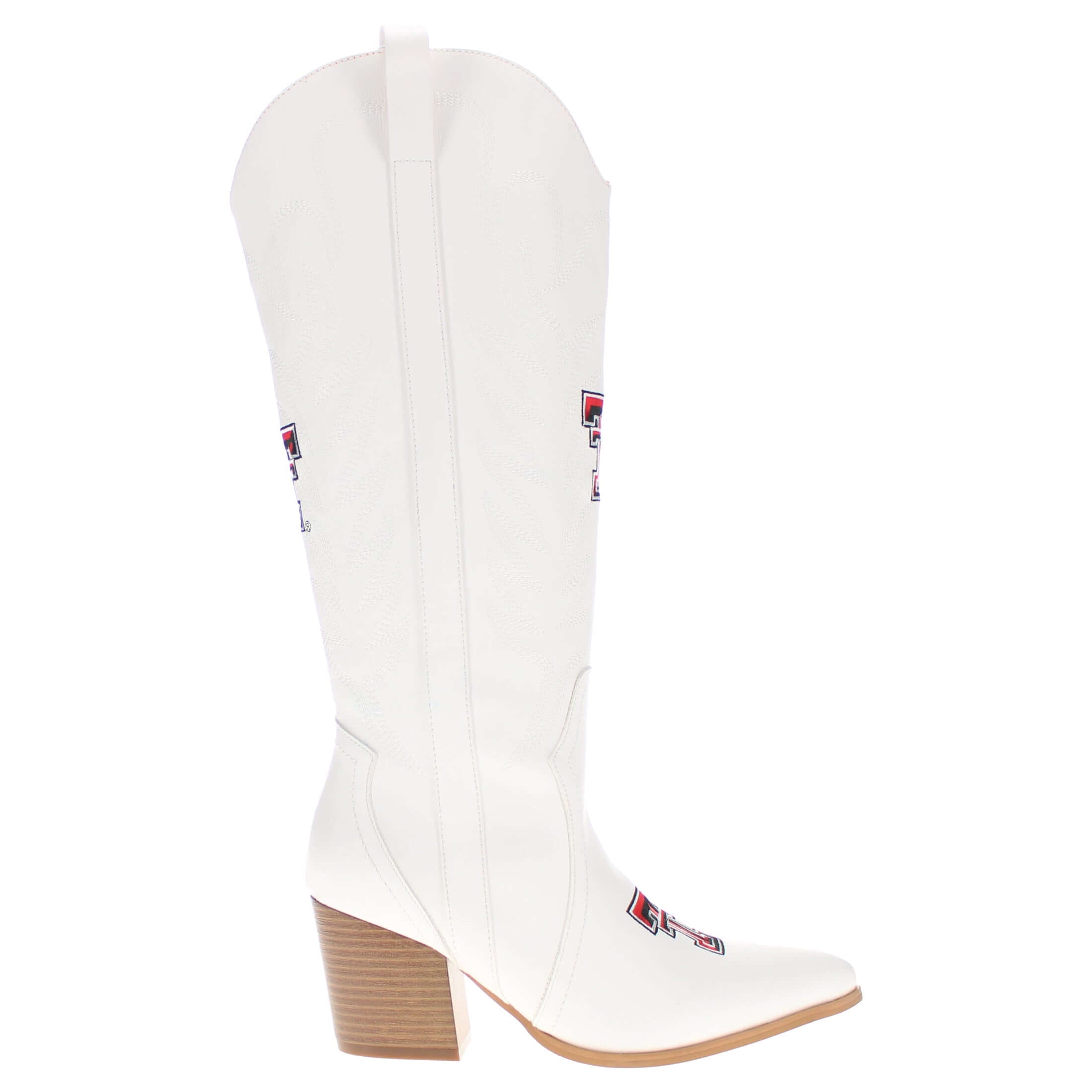 Texas Tech University Blair Tall White Boot By V By Vaccari
