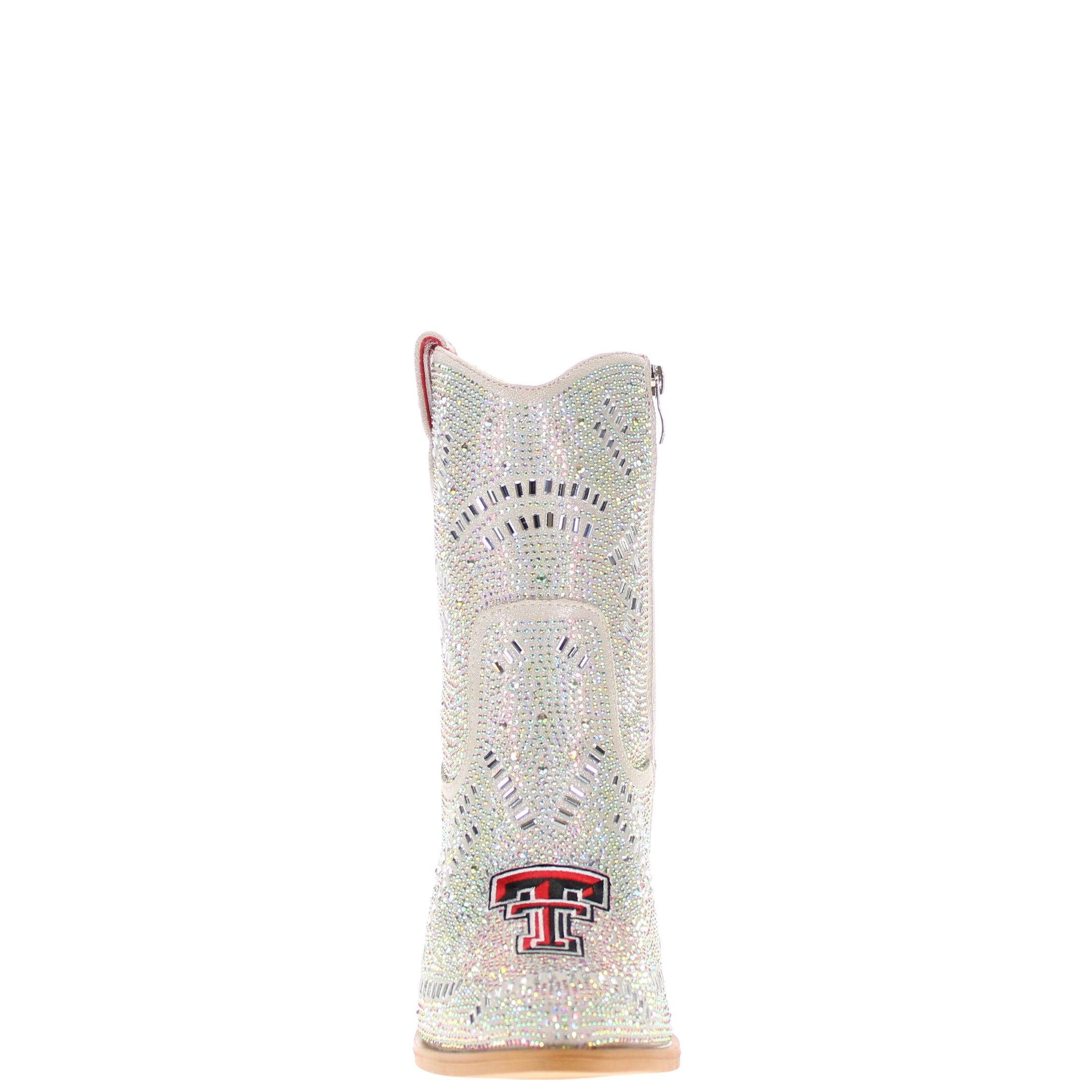 Women's Texas Tech University Natural Bling Cowgirl Booties Jade by V by Vaccari