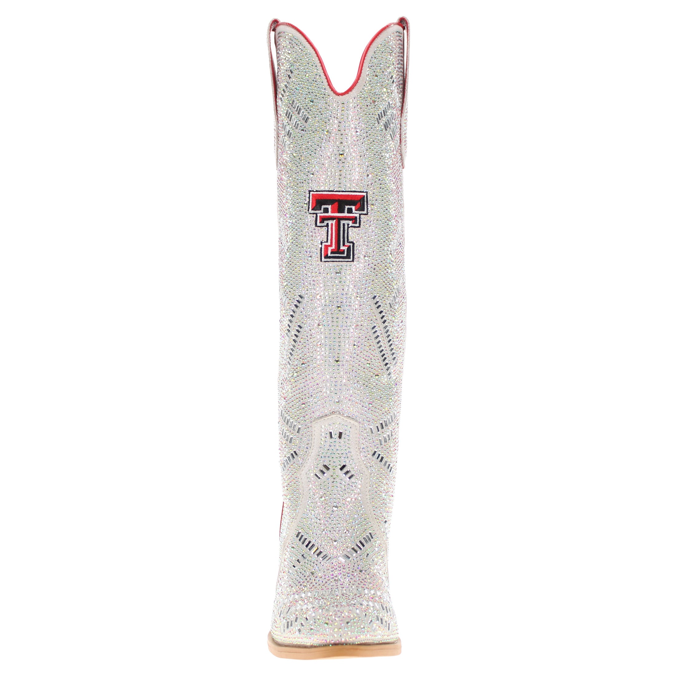 Women's Texas Tech University Natural Tall Bling Cowgirl Boots Amber by V by Vaccari