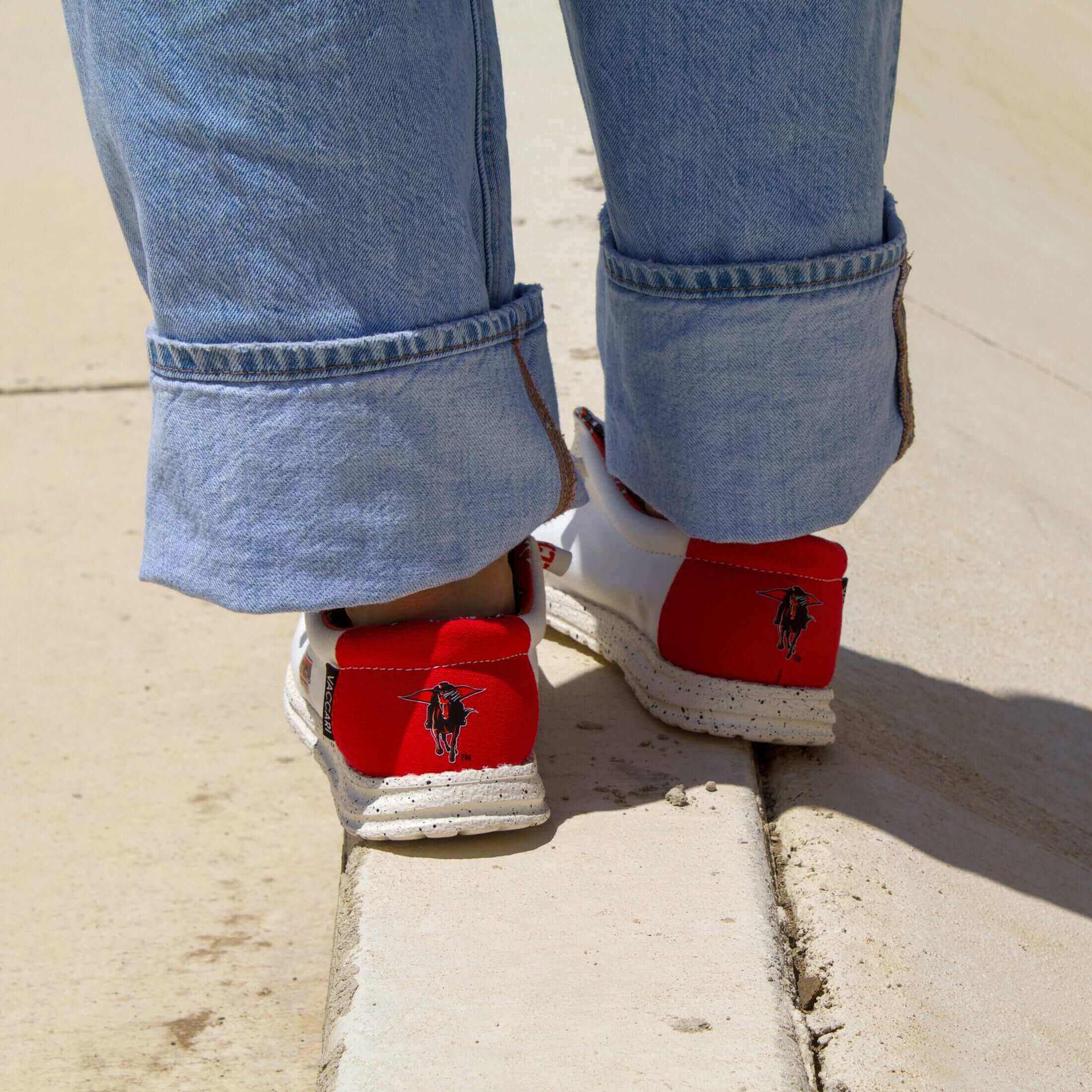 Women's Texas Tech University Off White Canvas Shoes by Vaccari