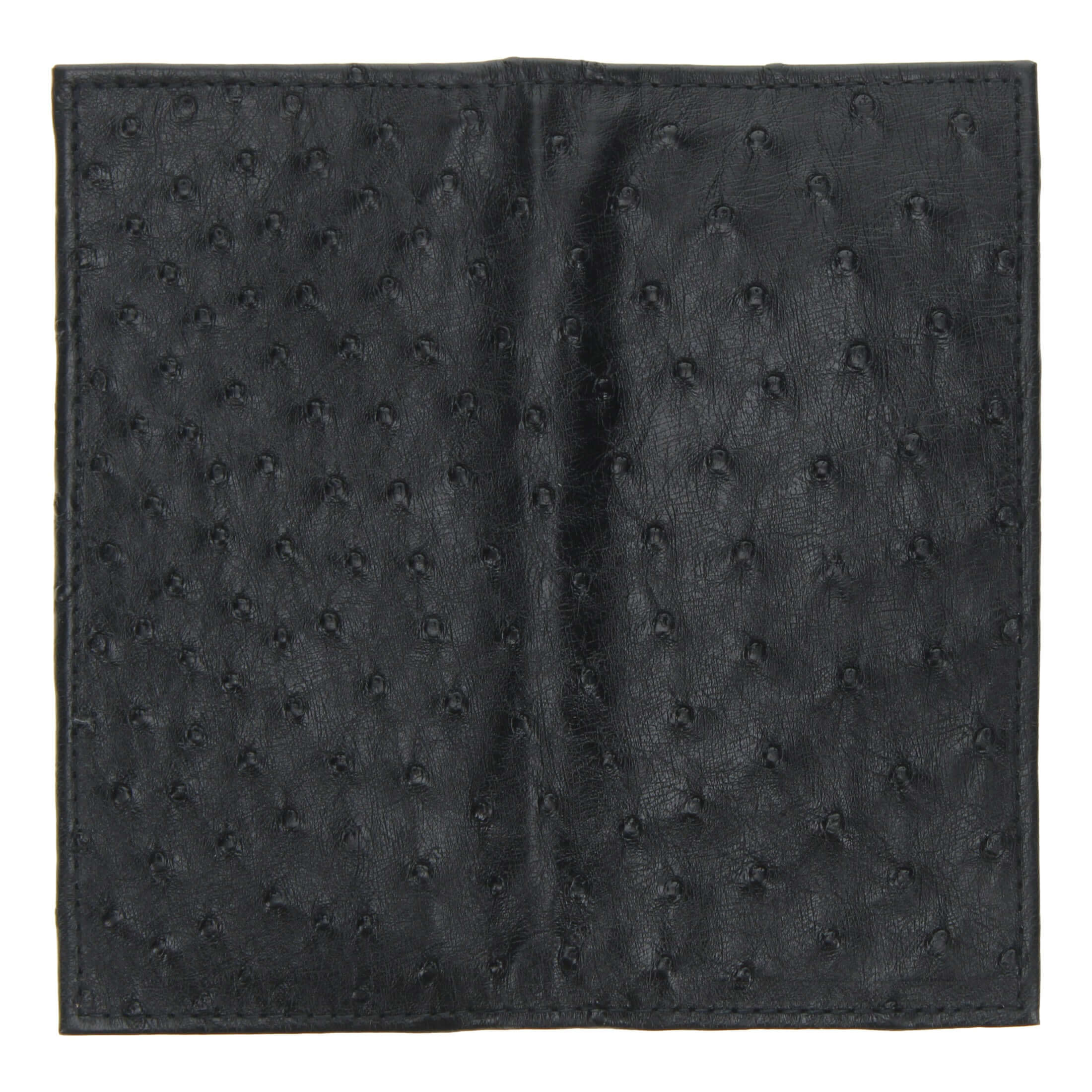 Black Full Quill Ostrich Checkbook Wallet by Vaccari