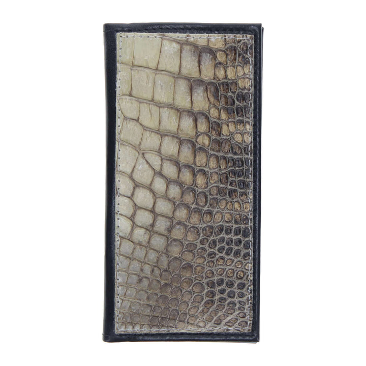 Men's Natural American Alligator Checkbook Wallet