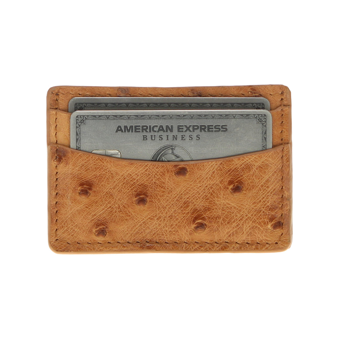 Full Quill Ostrich Credit Card Holder