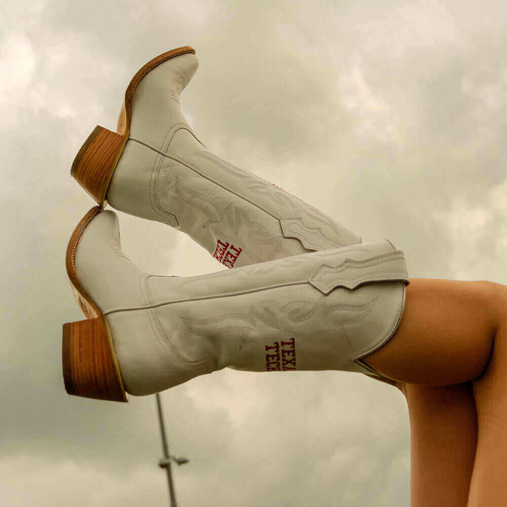 Texas Tech University White Cowgirl Boots Leighton by Vaccari University