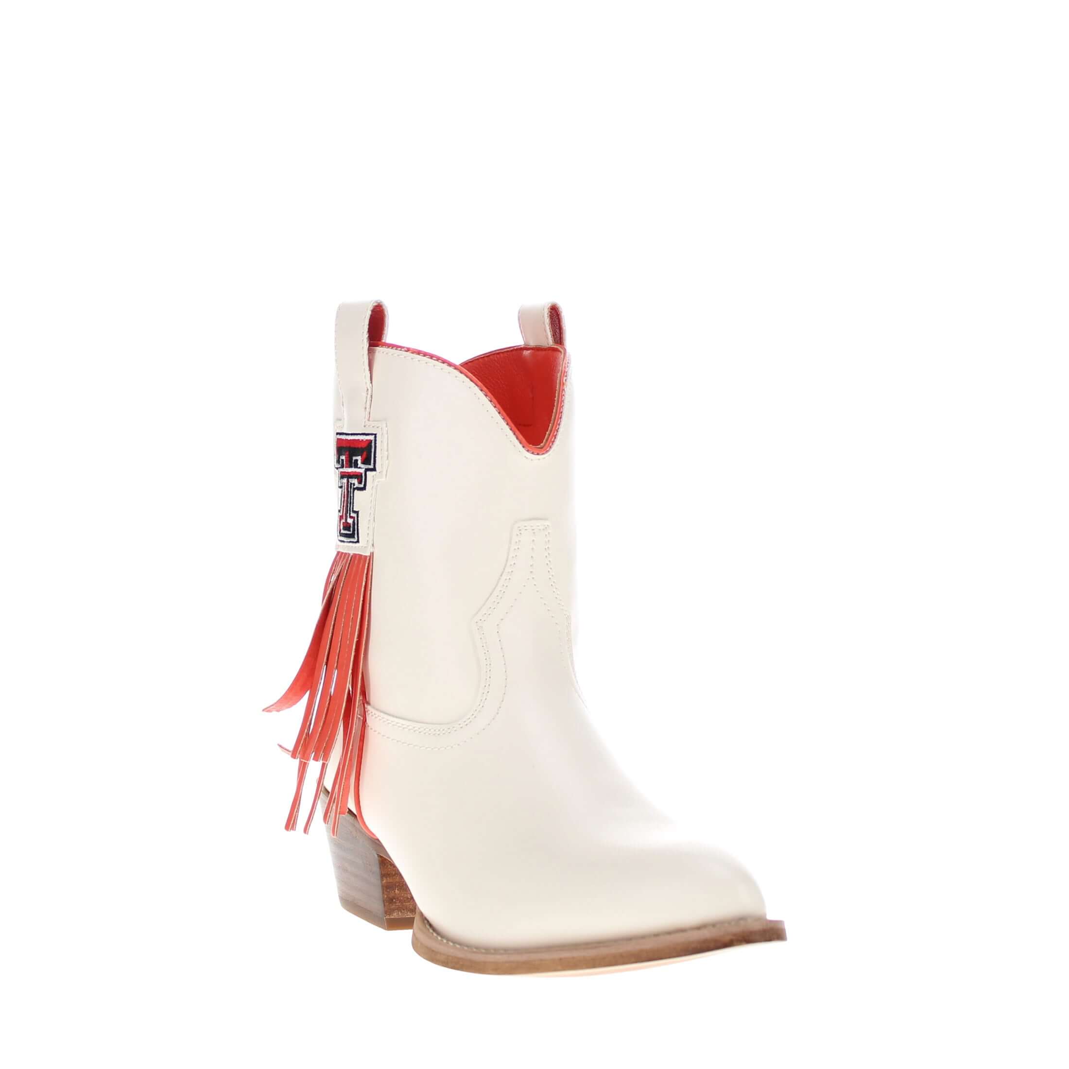 Women's Texas Tech University Bone Fringe Bootie Lucy By V By Vaccari