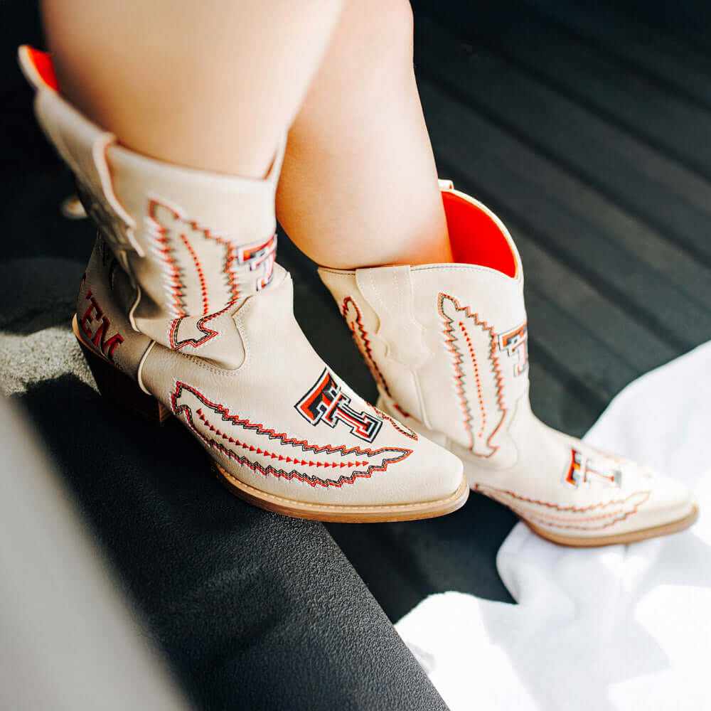 Texas Tech University Bone Cowgirl Boots Mimi by V by Vaccari