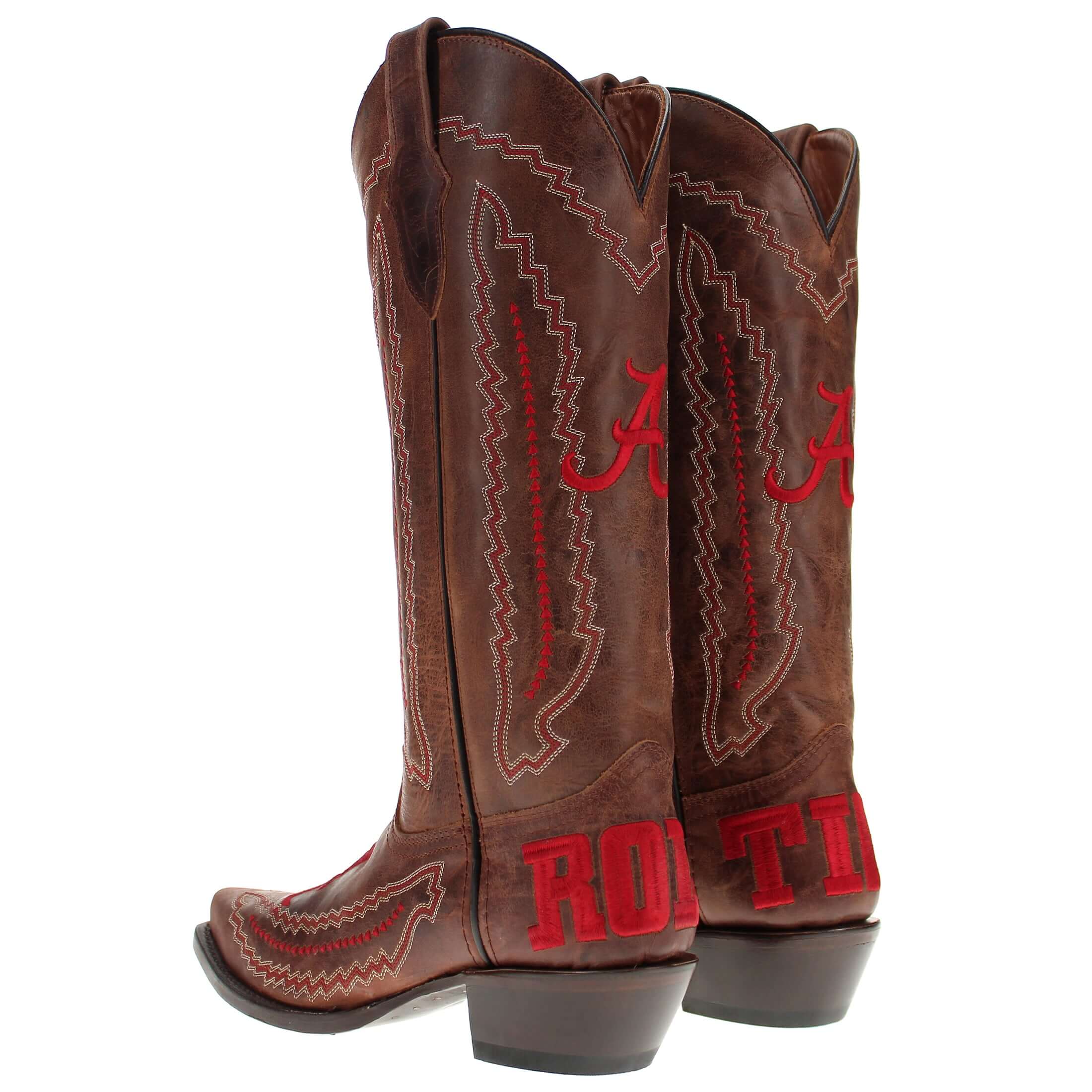 Naomi Women's University of Alabama Brown Cowgirl Boots by Vaccari