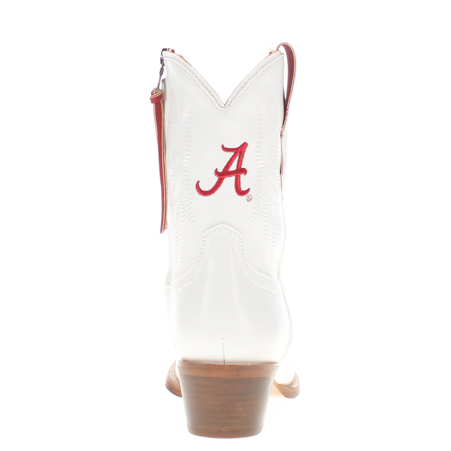 Women's University of Alabama White Cowgirl Boots with Color Tassel Lynn by V by Vaccari