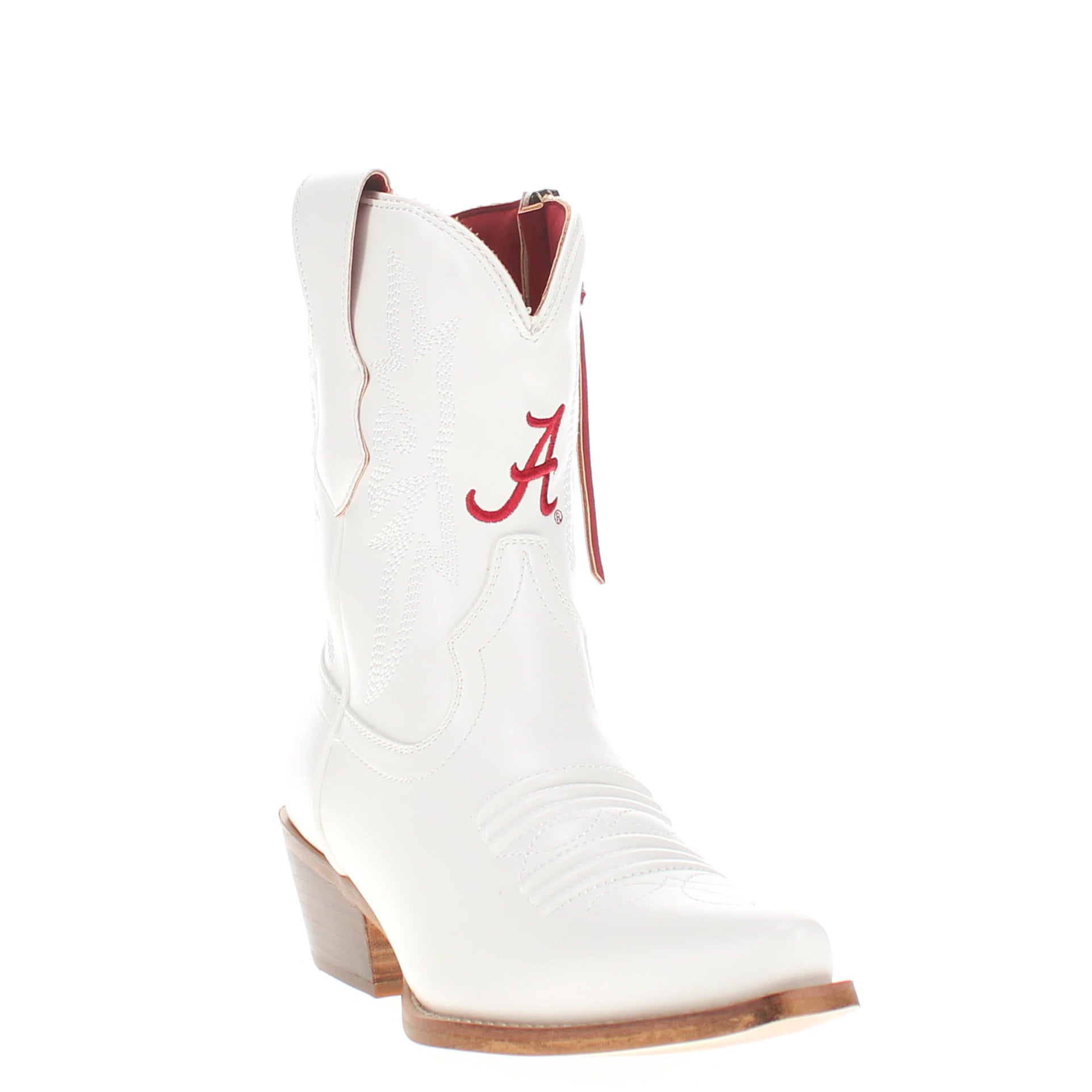 Women's University of Alabama White Cowgirl Boots with Color Tassel Lynn by V by Vaccari