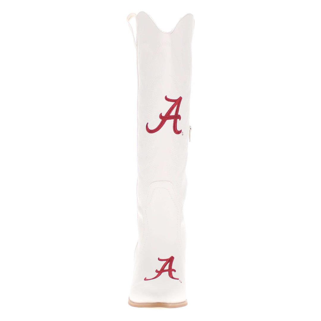University of Alabama Blair Tall White Boot By V By Vaccari