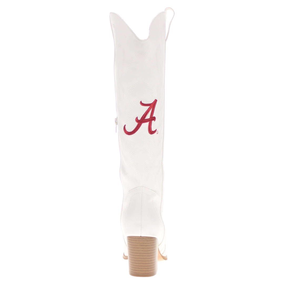 University of Alabama Blair Tall White Boot By V By Vaccari