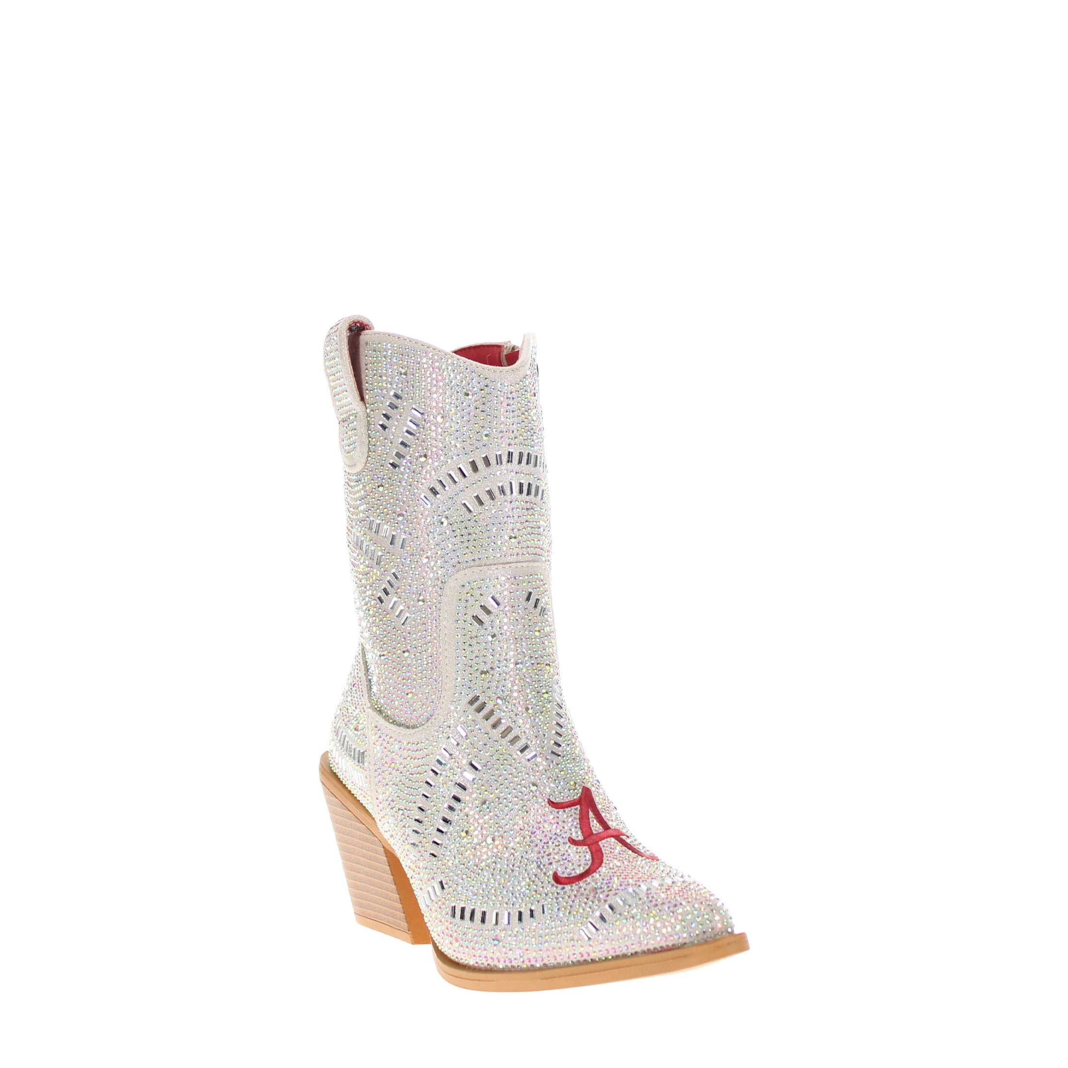 Women's University of Alabama Natural Bling Cowgirl Booties Jade by V by Vaccari