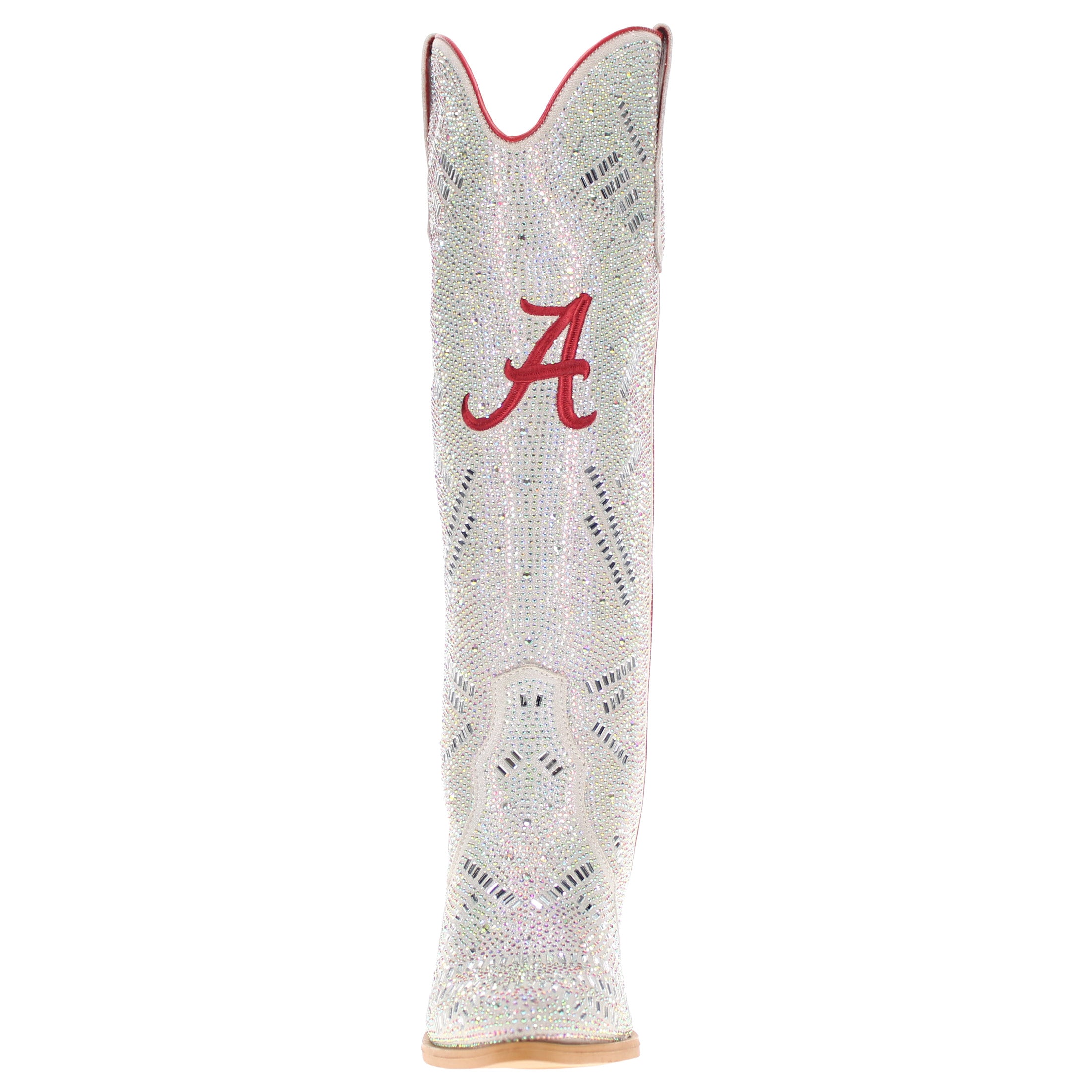 Women's University of Alabama Natural Tall Bling Cowgirl Boots Amber by V by Vaccari