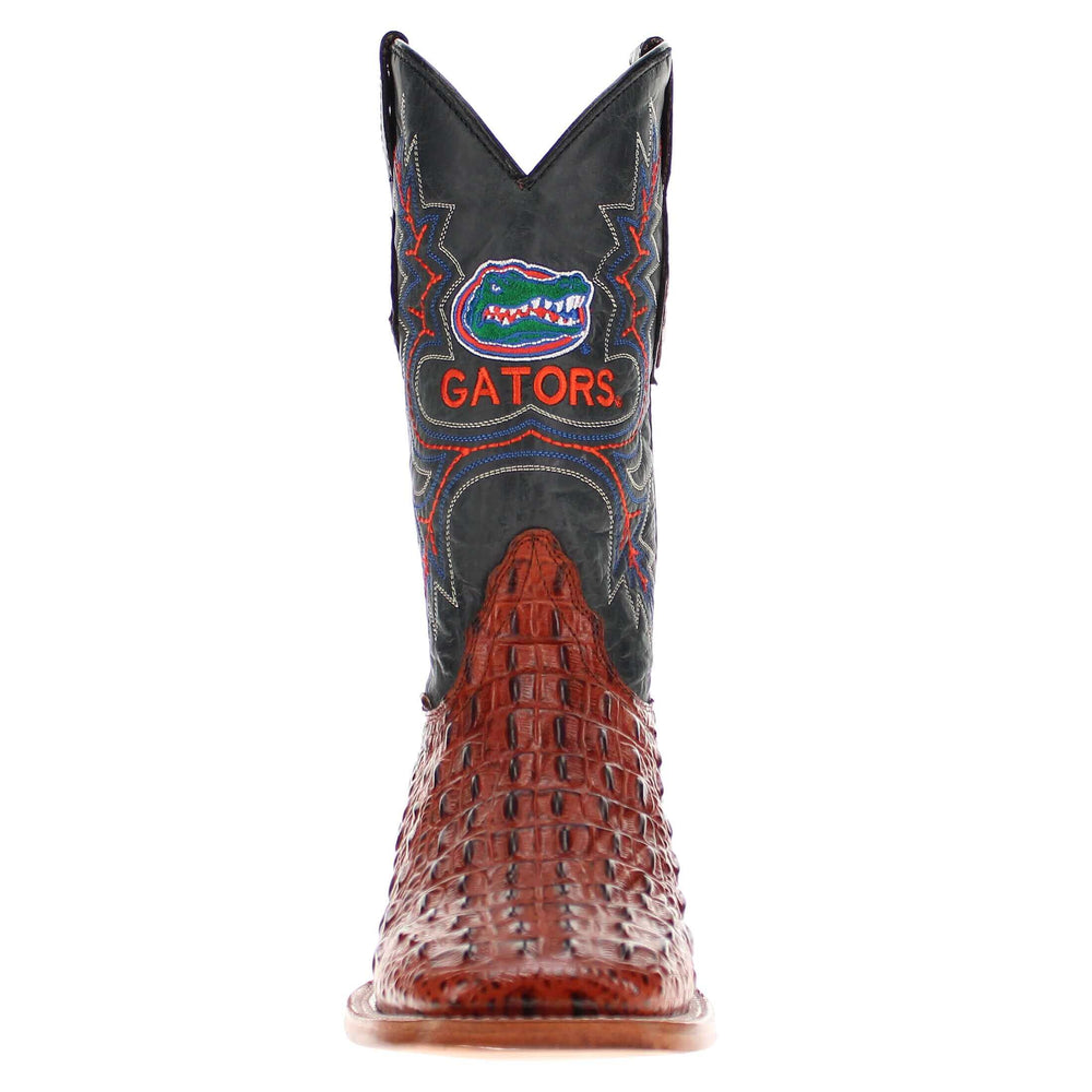 Men's University of Florida Gators Cognac Square Toe Cowboy Boots Jackson by Vaccari