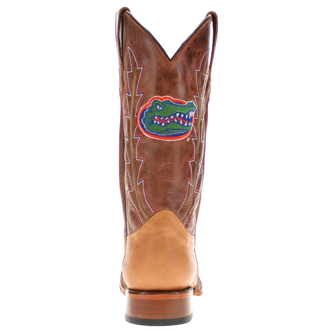 Men's University of Florida Lasered Vamp Tan Cowboy Boots by Vaccari