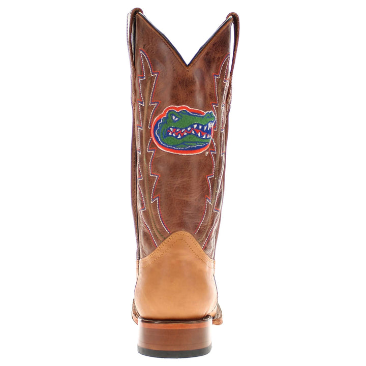 Men's University of Florida Lasered Vamp Tan Cowboy Boots by Vaccari