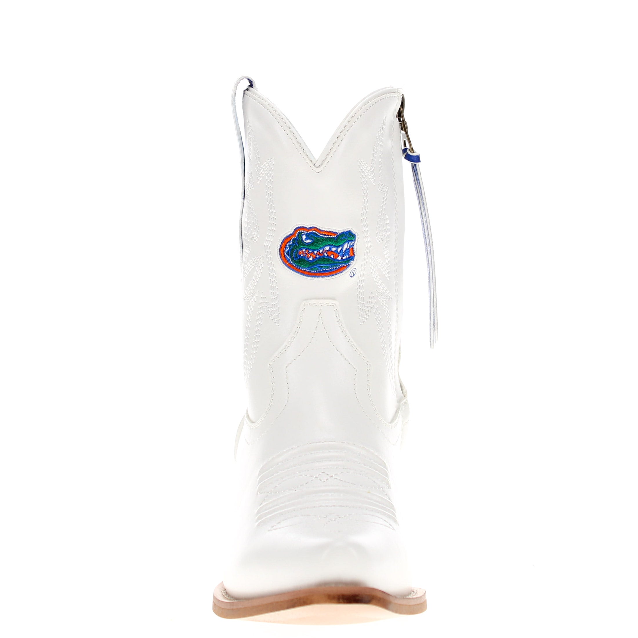 Women's University of Florida White Cowgirl Boots with Color Tassel Lynn by V by Vaccari