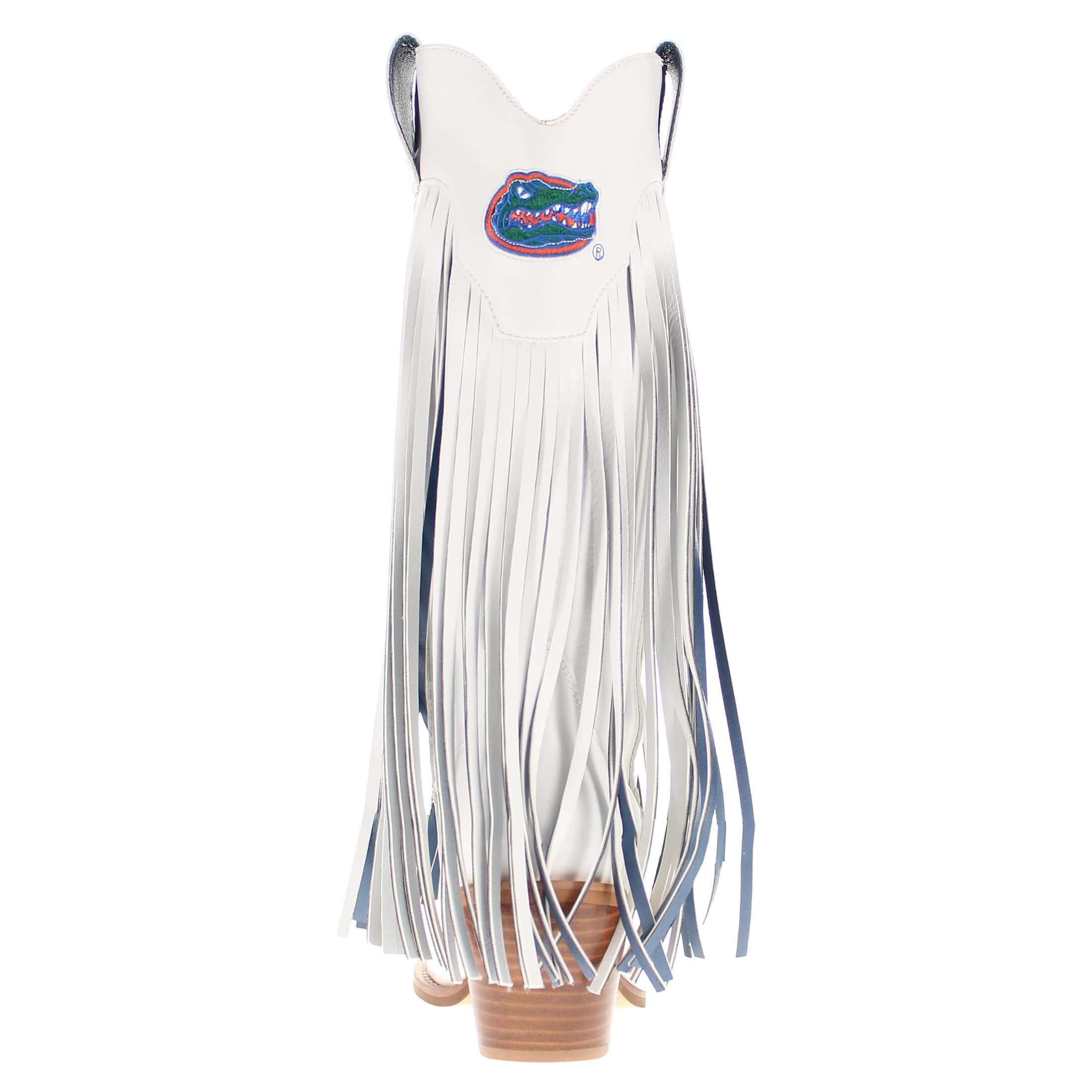 University of Florida Kacey White Fringe Boot By V By Vaccari