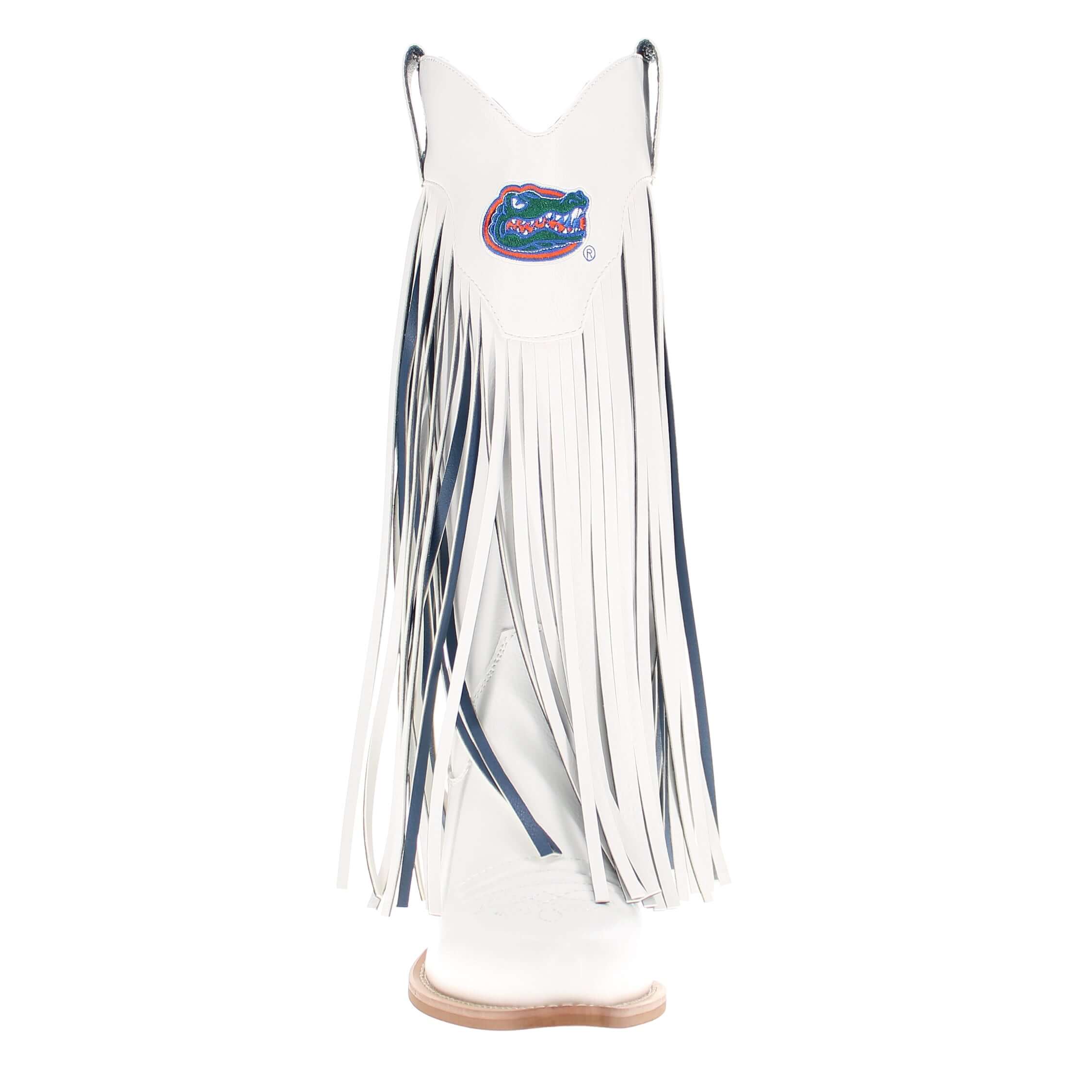 University of Florida Kacey White Fringe Boot By V By Vaccari