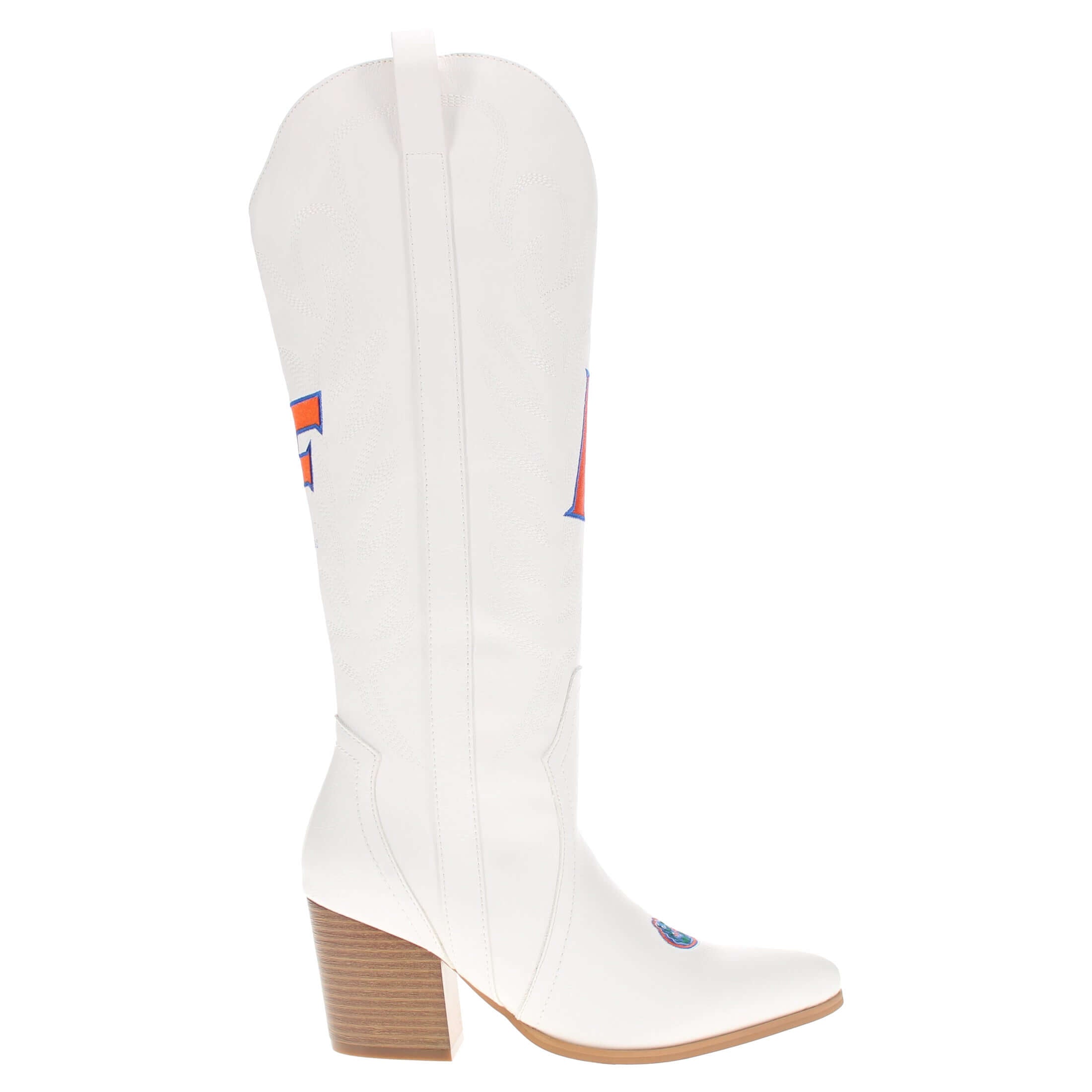 University of Florida Blair Tall White Boot By V By Vaccari