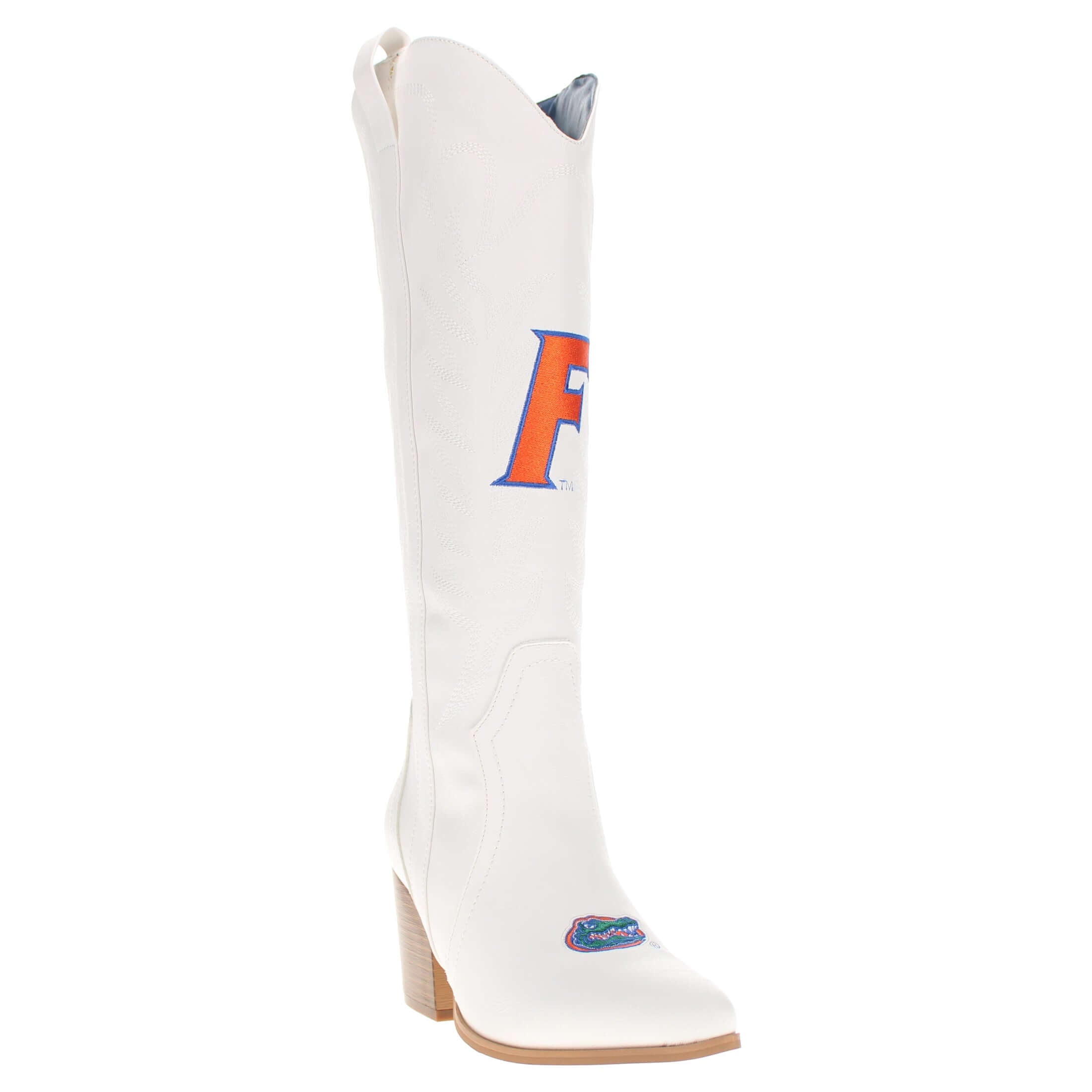 University of Florida Blair Tall White Boot By V By Vaccari