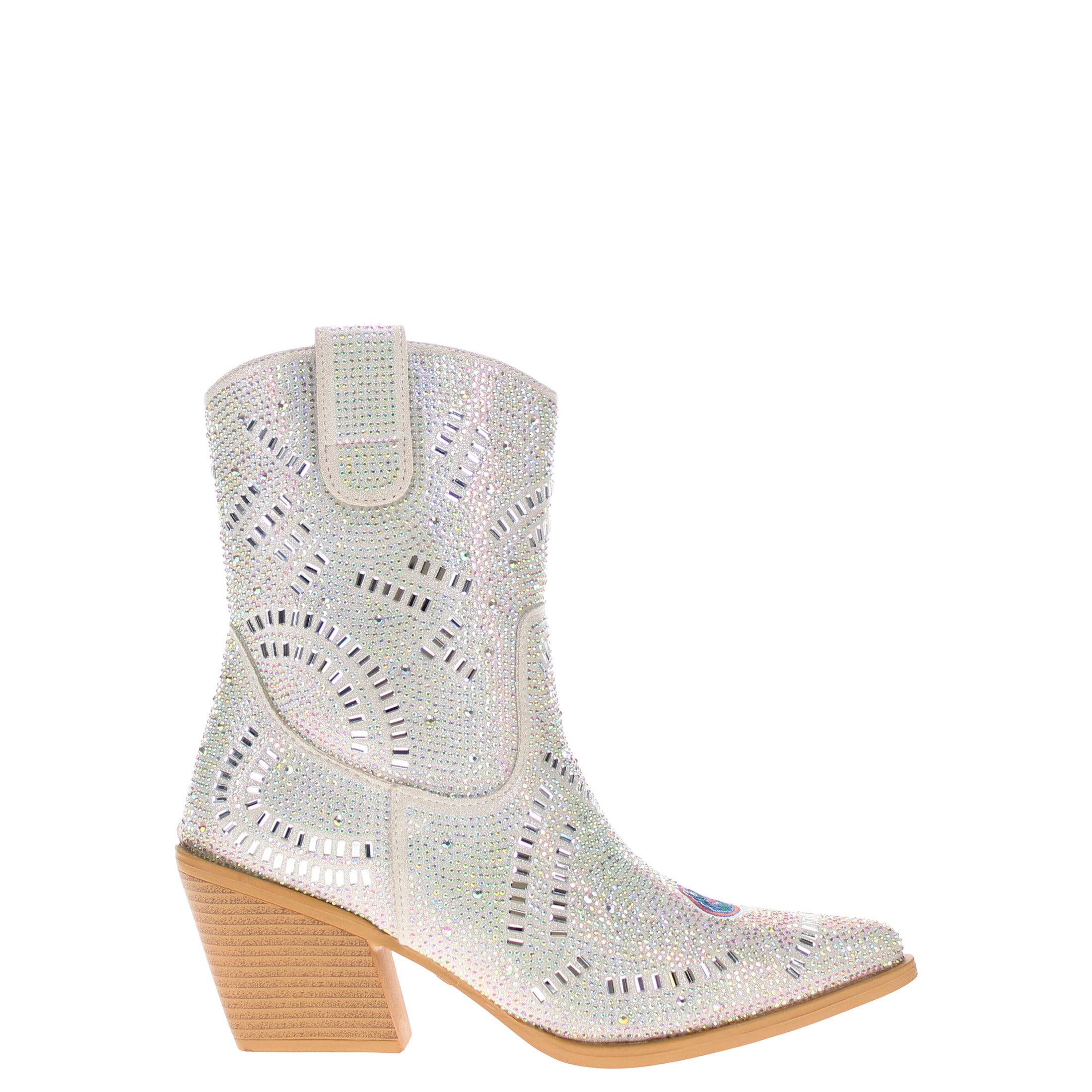 Women's University of Florida Natural Bling Cowgirl Booties Jade by V by Vaccari