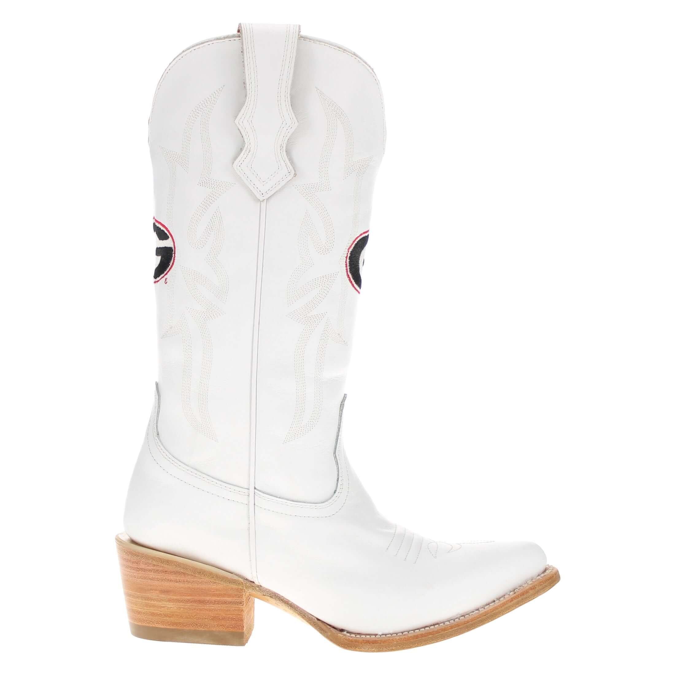 Women's Georgia White Cowgirl Boots Leighton by Vaccari University