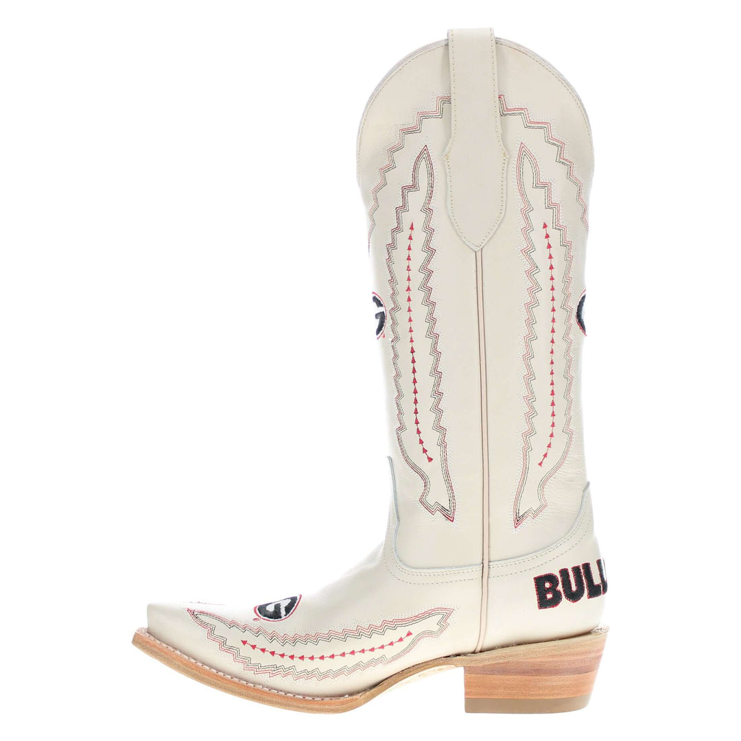 Women's University of Georgia Bone Snip Toe Cowgirl Boots Naomi by Vaccari
