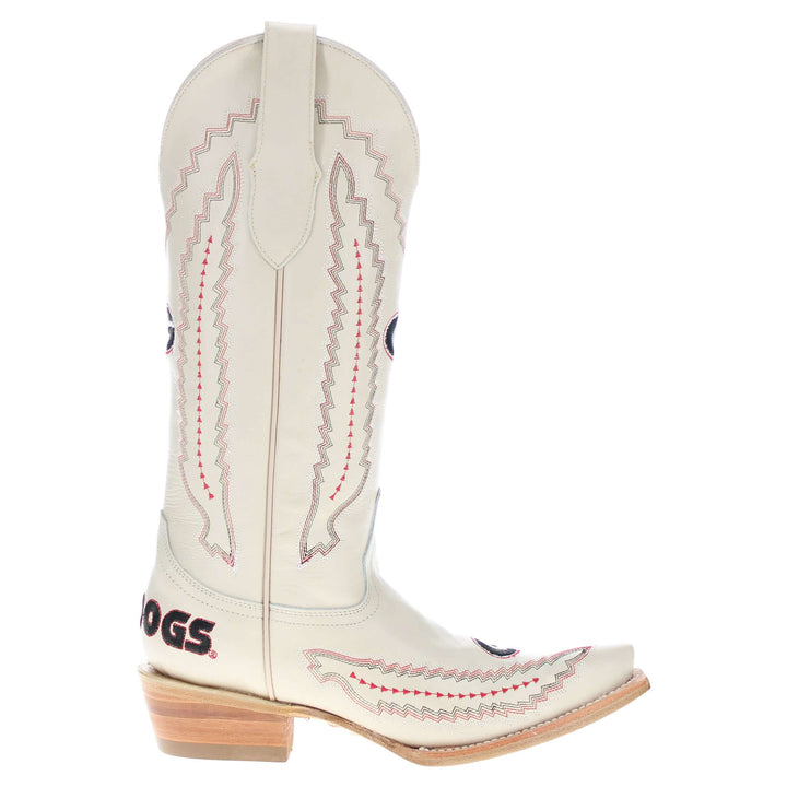 Women's University of Georgia Bone Snip Toe Cowgirl Boots Naomi by Vaccari