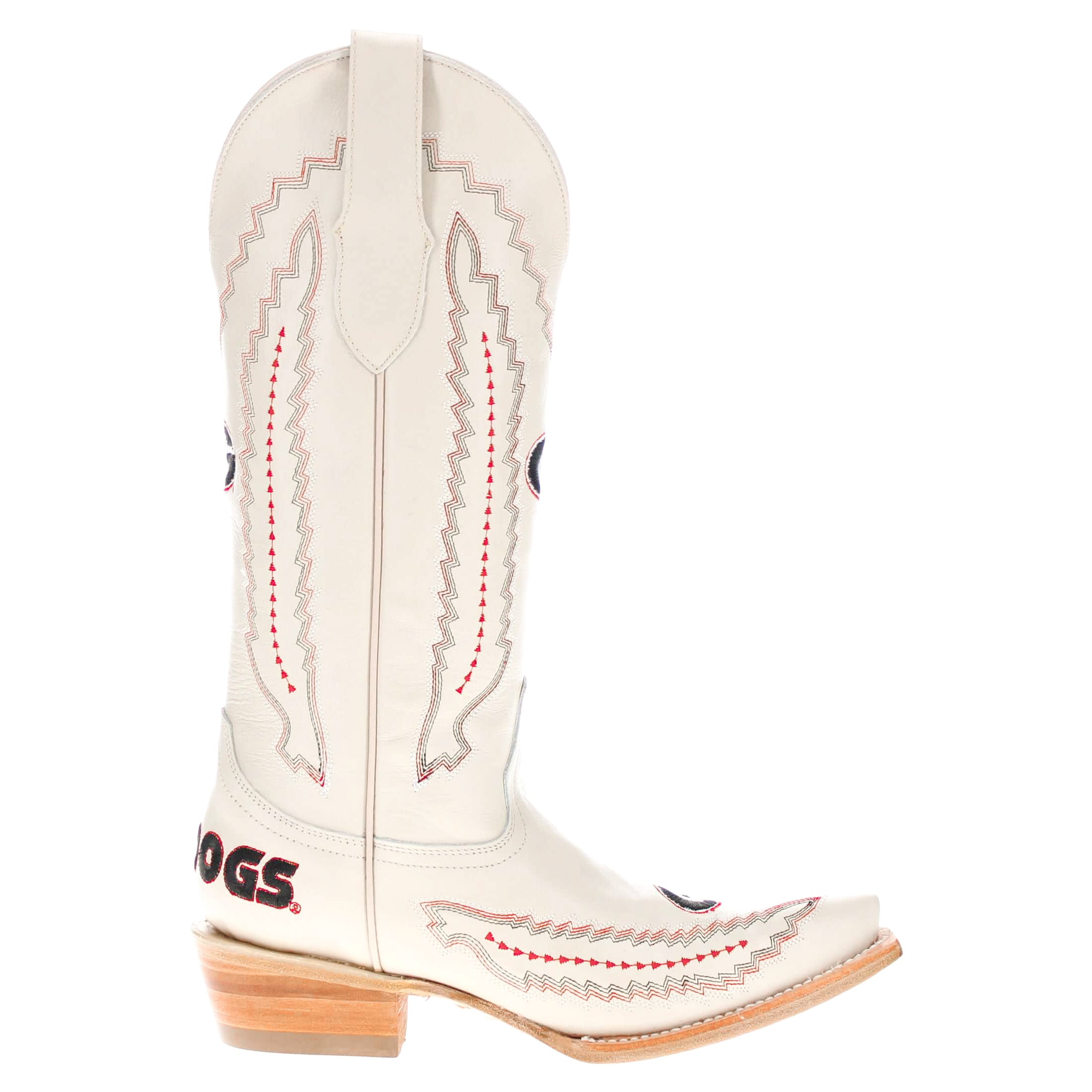 Women's University of Georgia Bone Snip Toe Cowgirl Boots Naomi by Vaccari