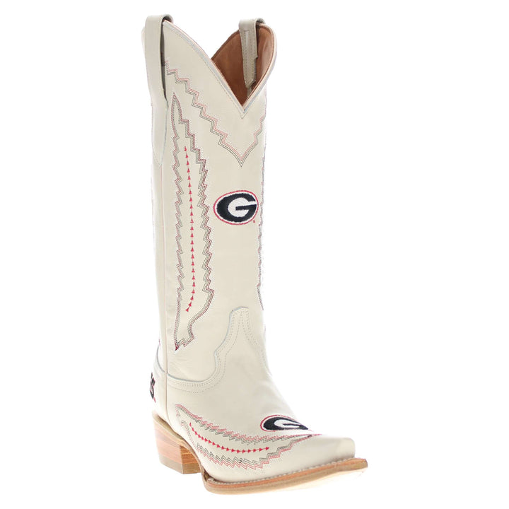 Women's University of Georgia Bone Snip Toe Cowgirl Boots Naomi by Vaccari