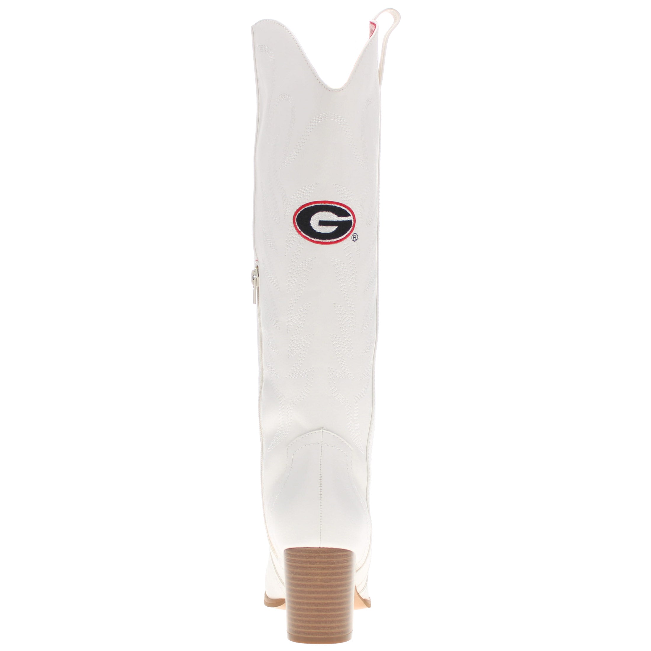 Women's University of Georgia White Tall Cowgirl Boots Blair by V by Vaccari