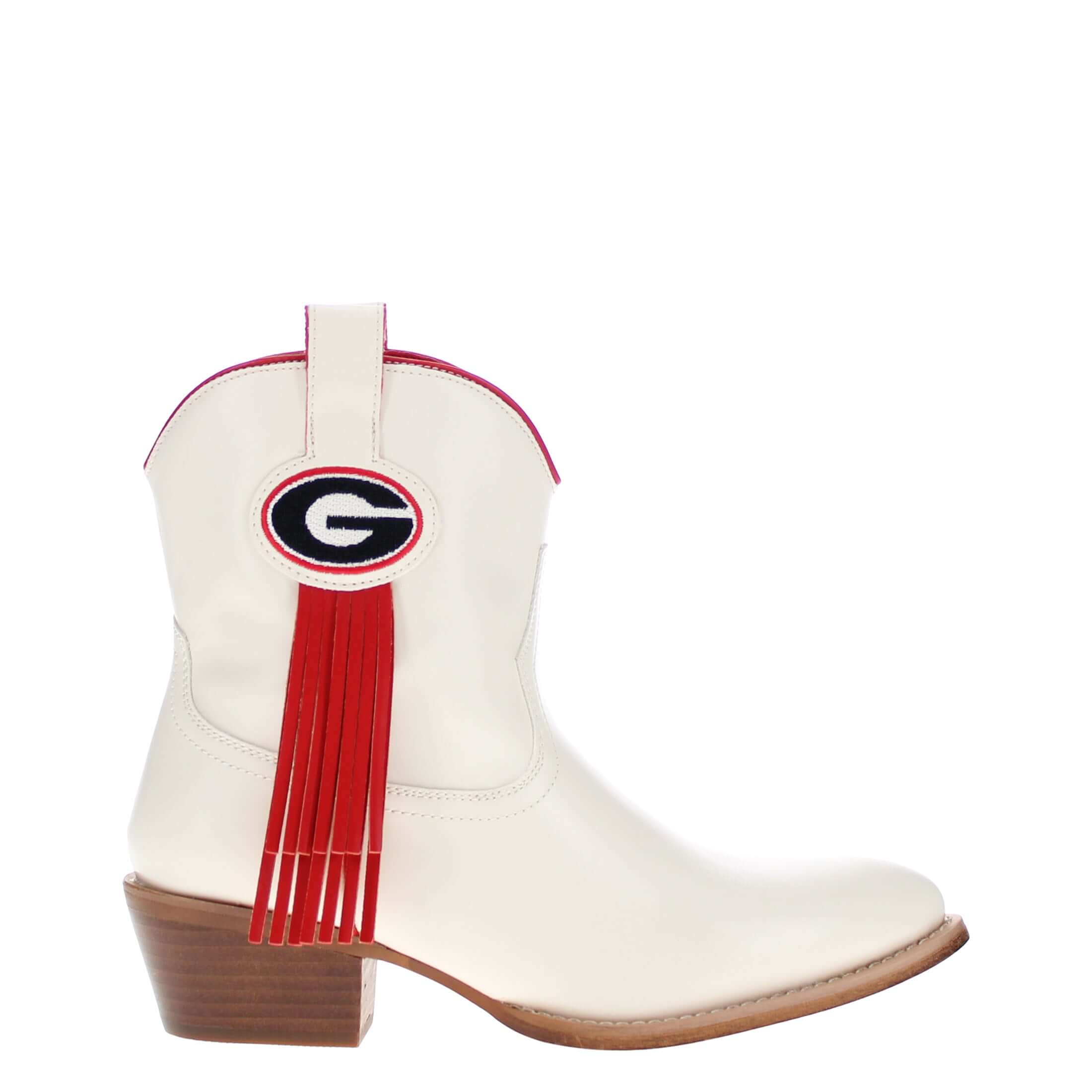 Women's University of Georgia Bone Fringe Bootie Lucy By V By Vaccari