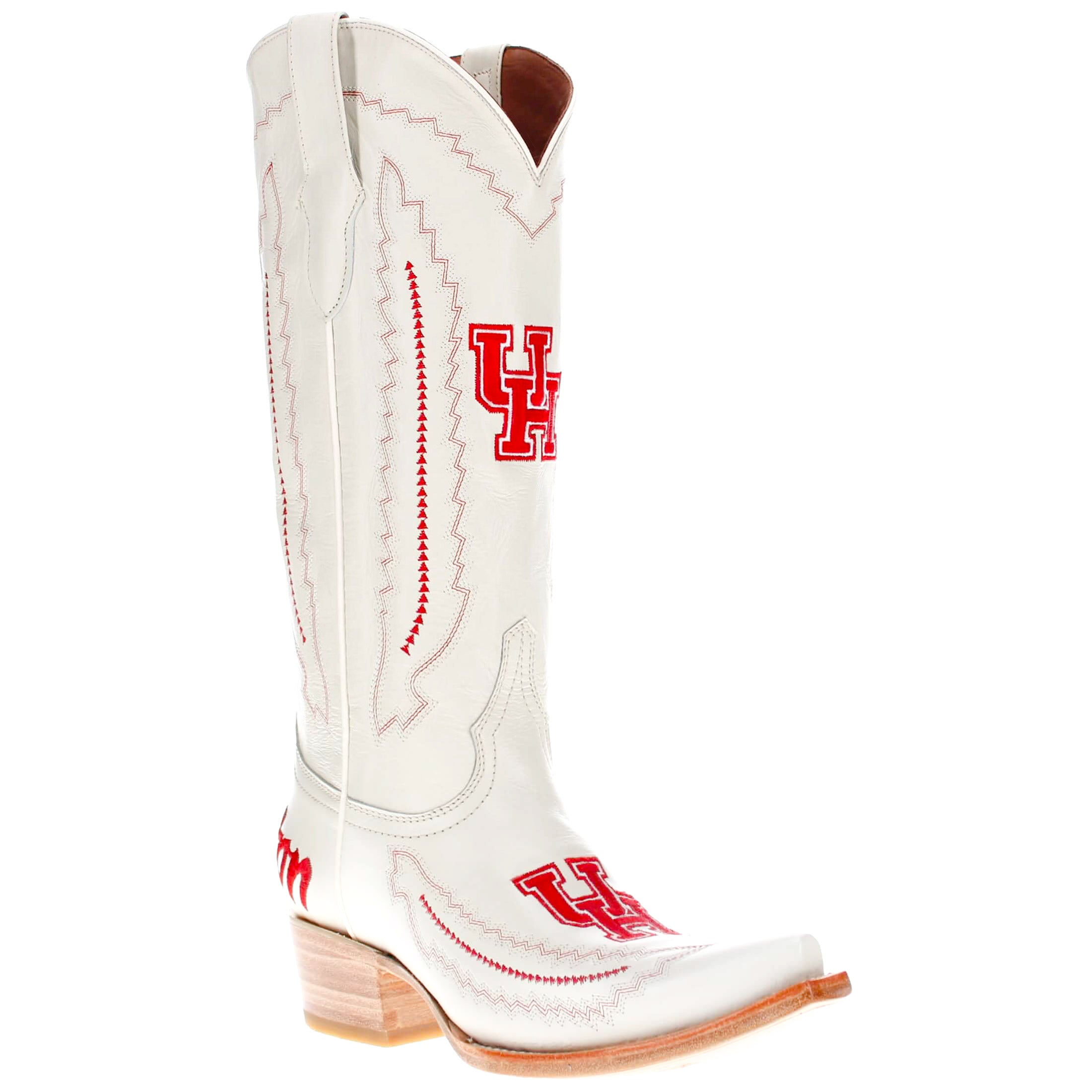 Women's University of Houston Bone Snip Toe Cowgirl Boots Naomi by Vaccari