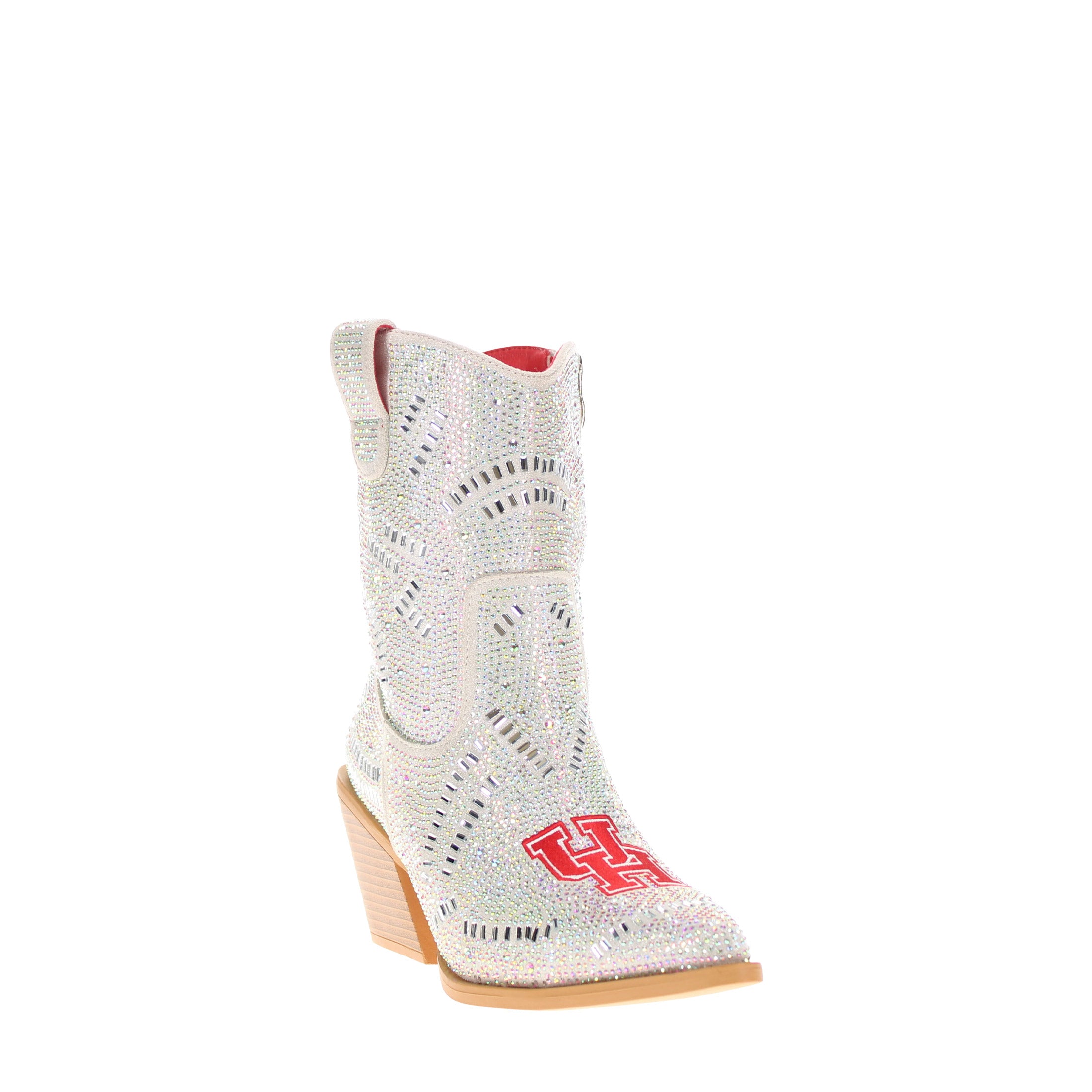 Women's University of Houston Natural Bling Cowgirl Booties Jade by V by Vaccari