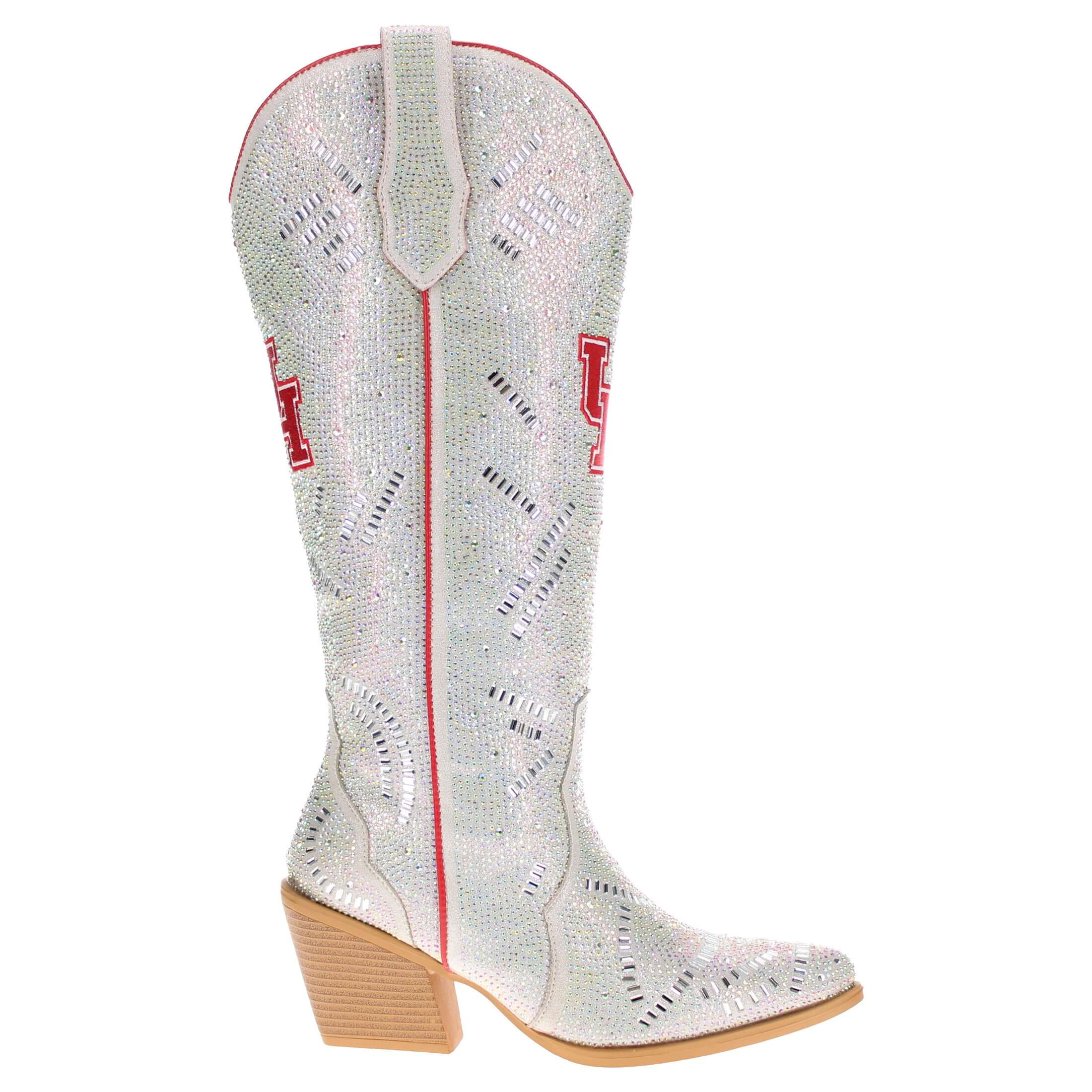 Women's University of Houston Natural Tall Bling Cowgirl Boots Amber by V by Vaccari