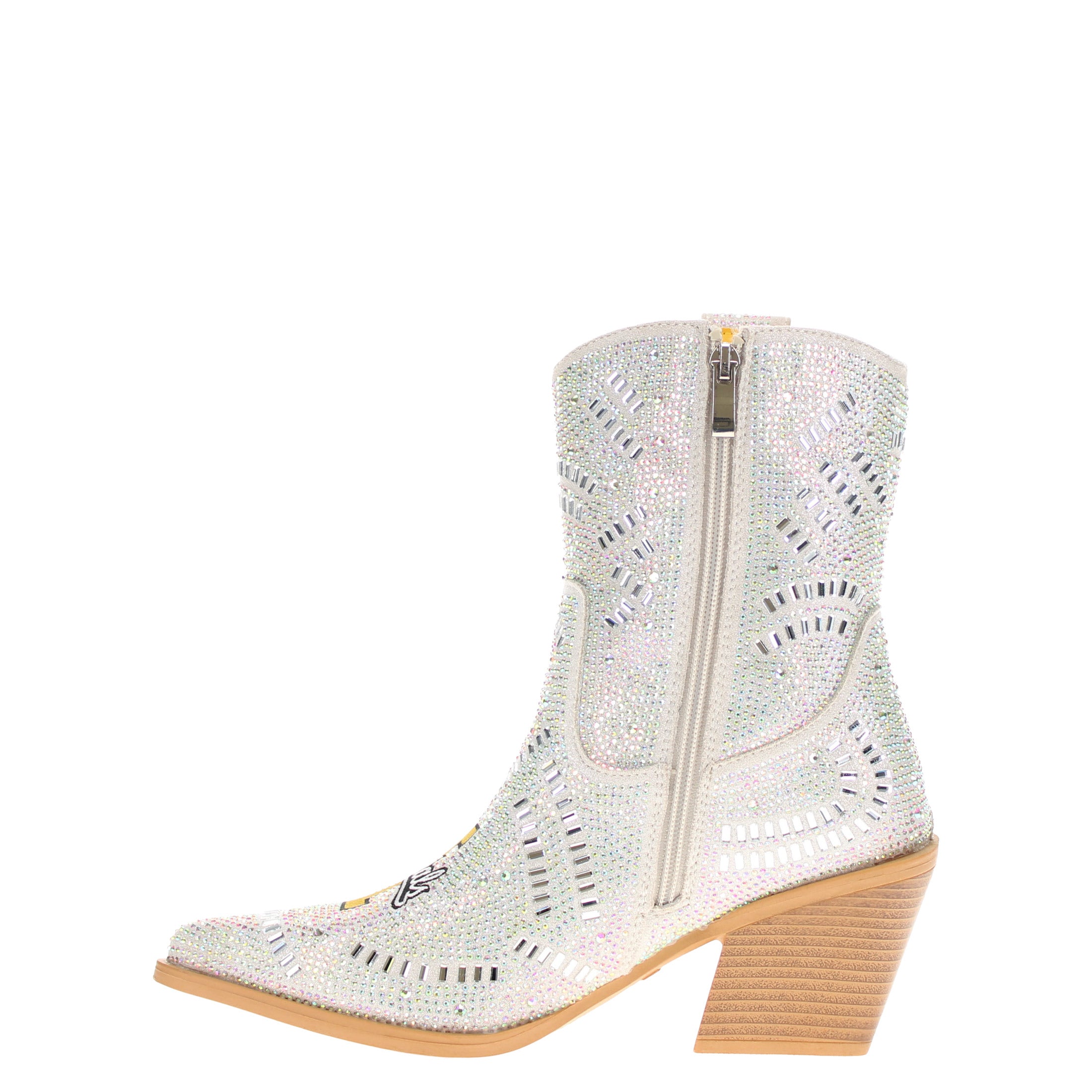 Women's University of Idaho Natural Bling Cowgirl Booties Jade by V by Vaccari