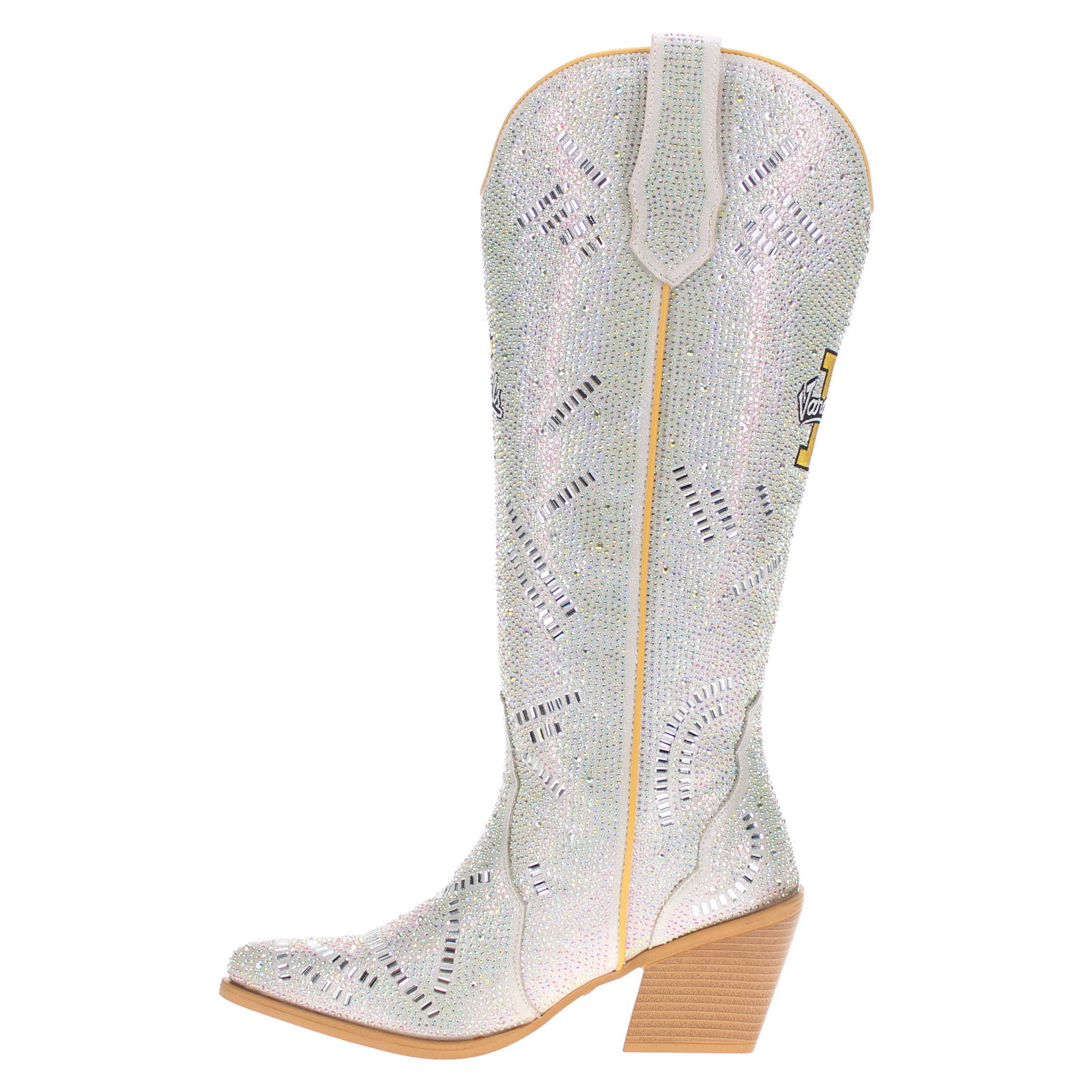 Women's University of Idaho Natural Tall Bling Cowgirl Boots Amber by V by Vaccari