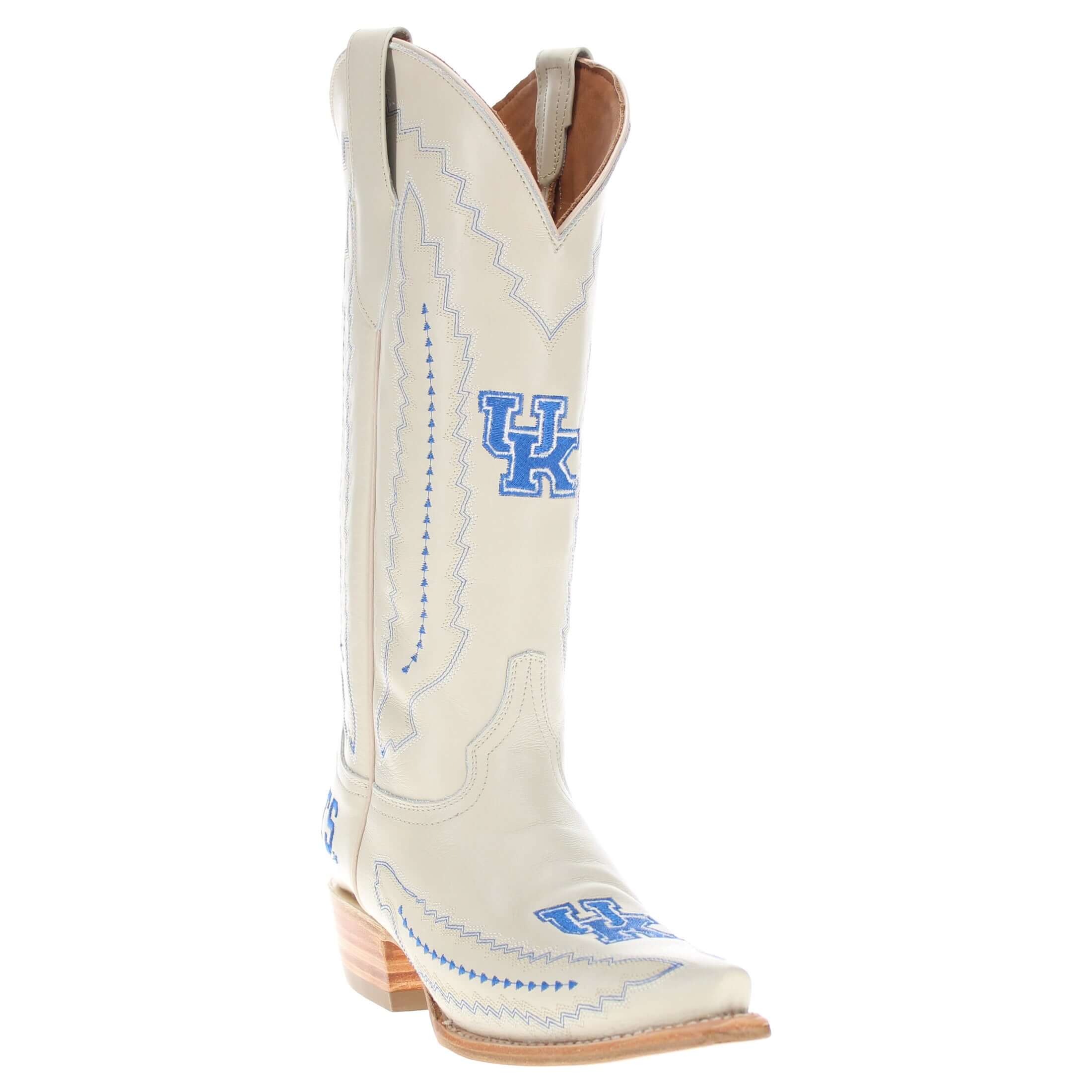 Women's University of Kentucky Bone Snip Toe Cowgirl Boots Naomi by Vaccari