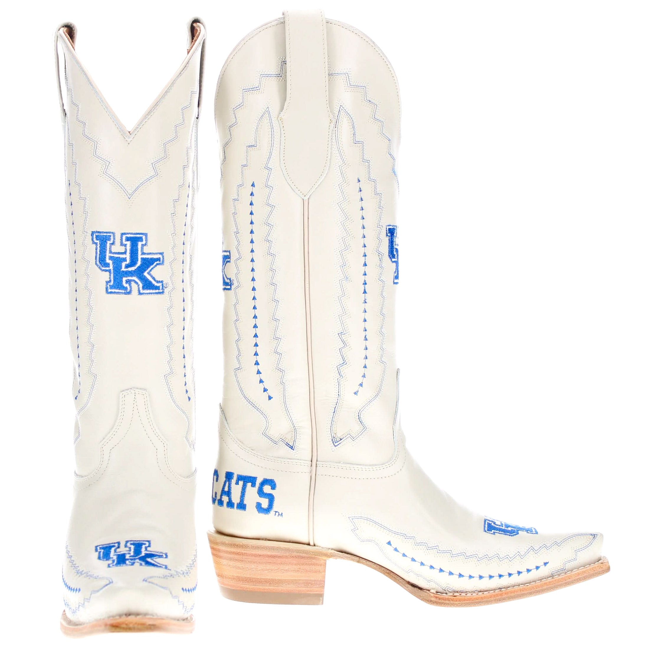 Women's University of Kentucky Bone Snip Toe Cowgirl Boots Naomi by Vaccari